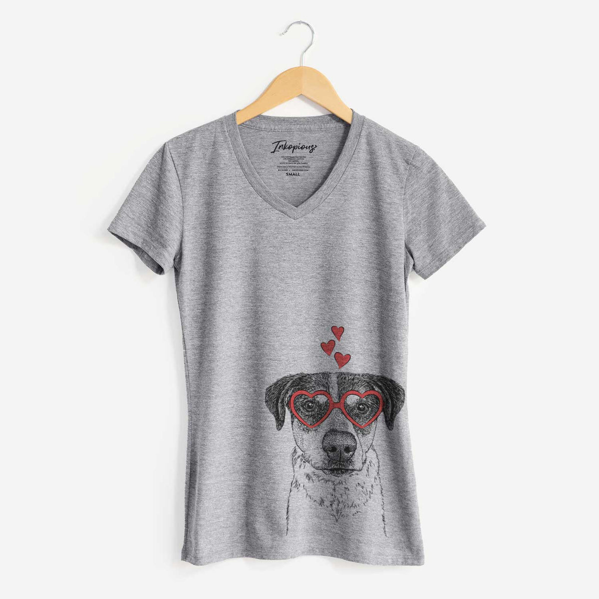 Valentine Gertrude the Mixed Breed - Women's V-neck Shirt