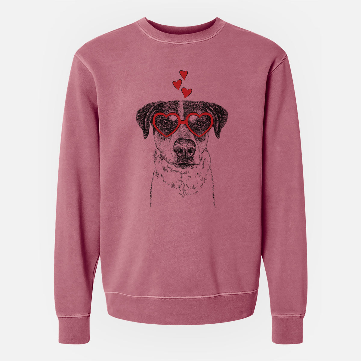 Valentine Gertrude the Mixed Breed - Unisex Pigment Dyed Crew Sweatshirt