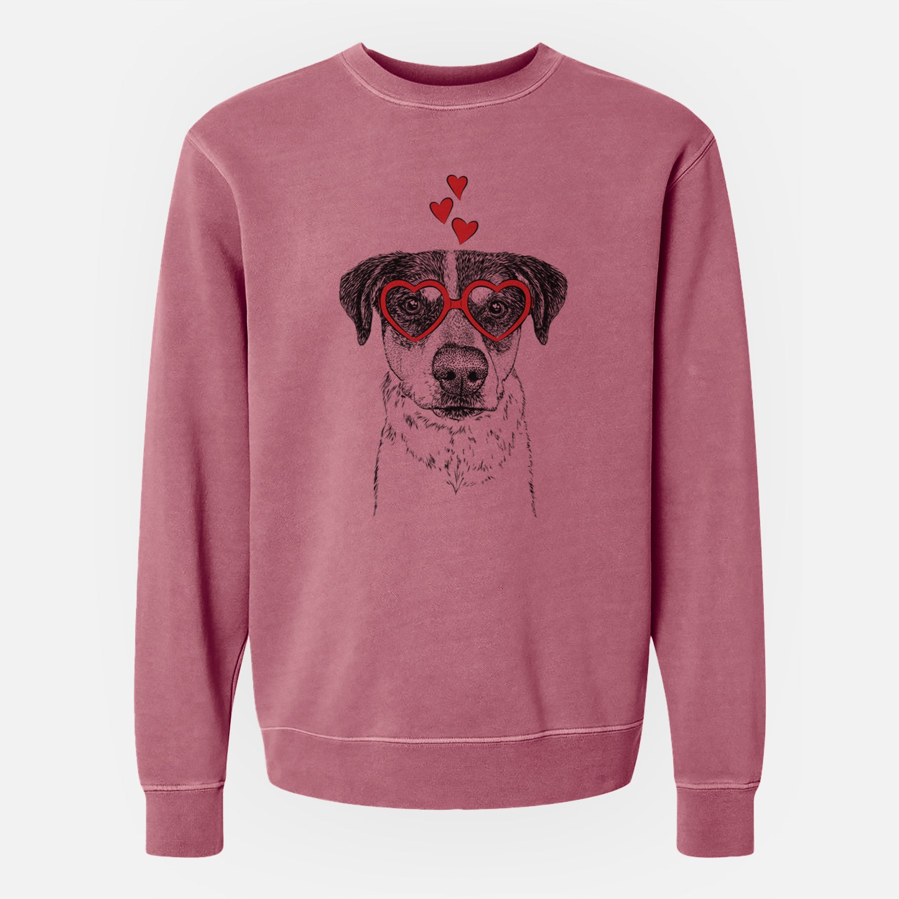 Valentine Gertrude the Mixed Breed - Unisex Pigment Dyed Crew Sweatshirt