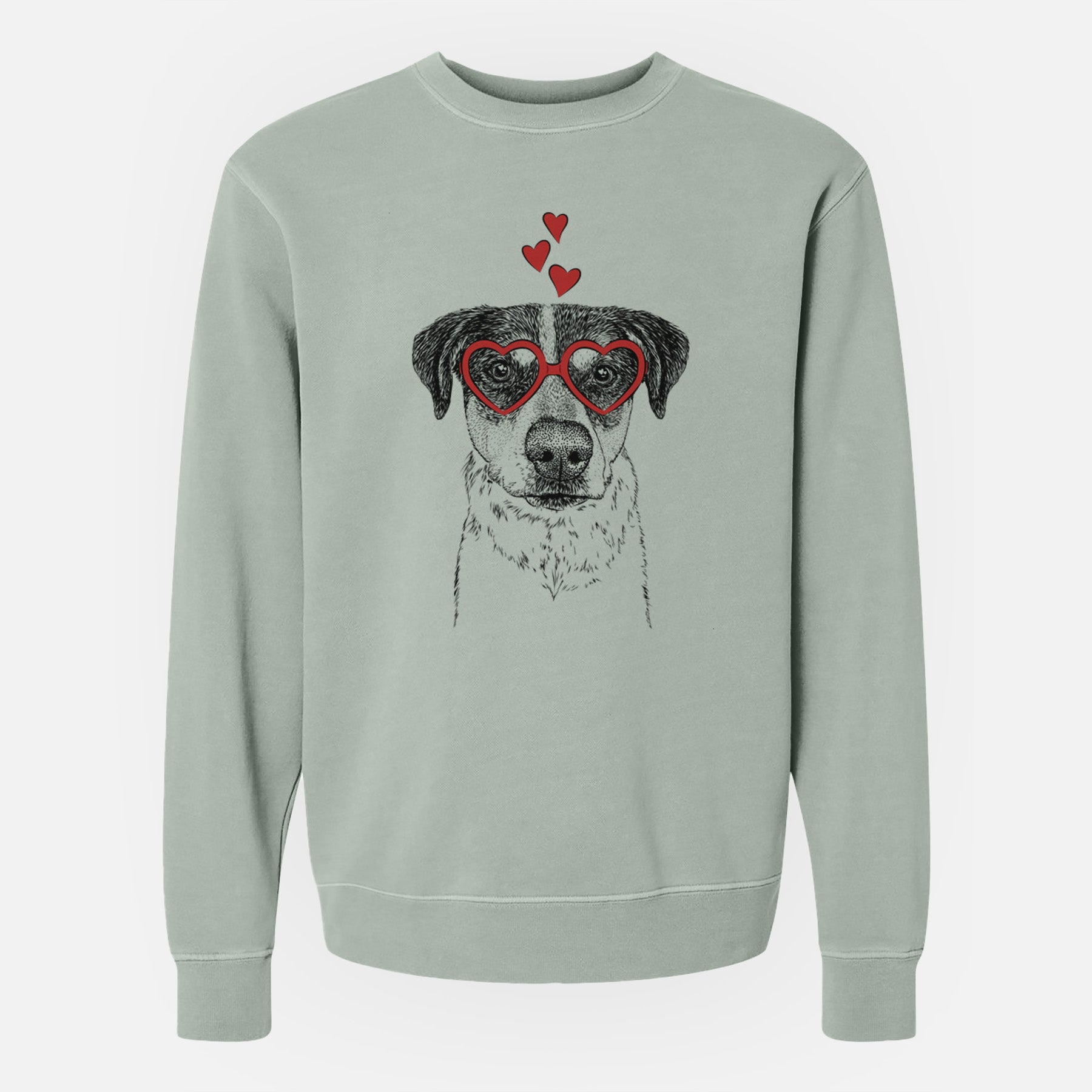 Valentine Gertrude the Mixed Breed - Unisex Pigment Dyed Crew Sweatshirt
