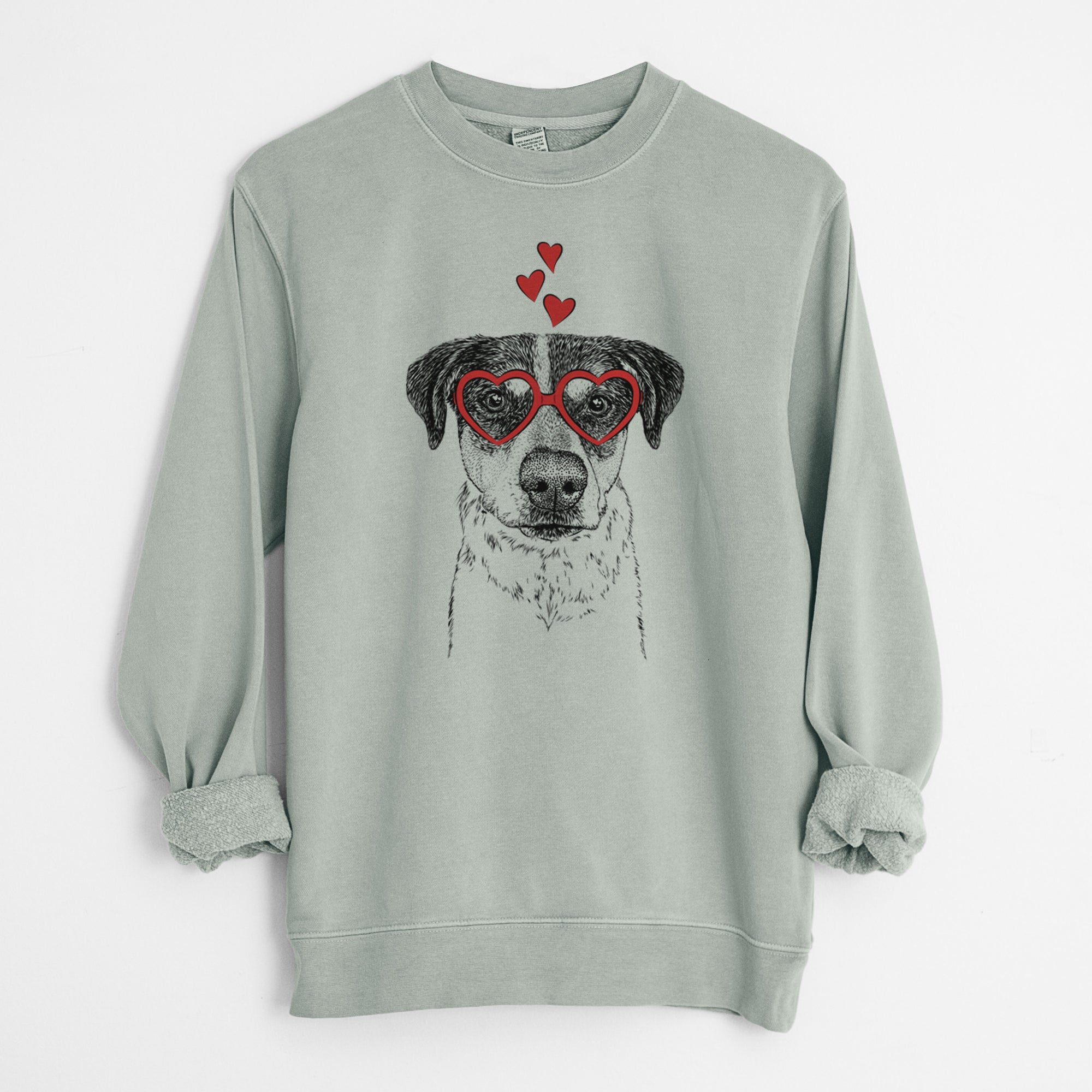 Valentine Gertrude the Mixed Breed - Unisex Pigment Dyed Crew Sweatshirt
