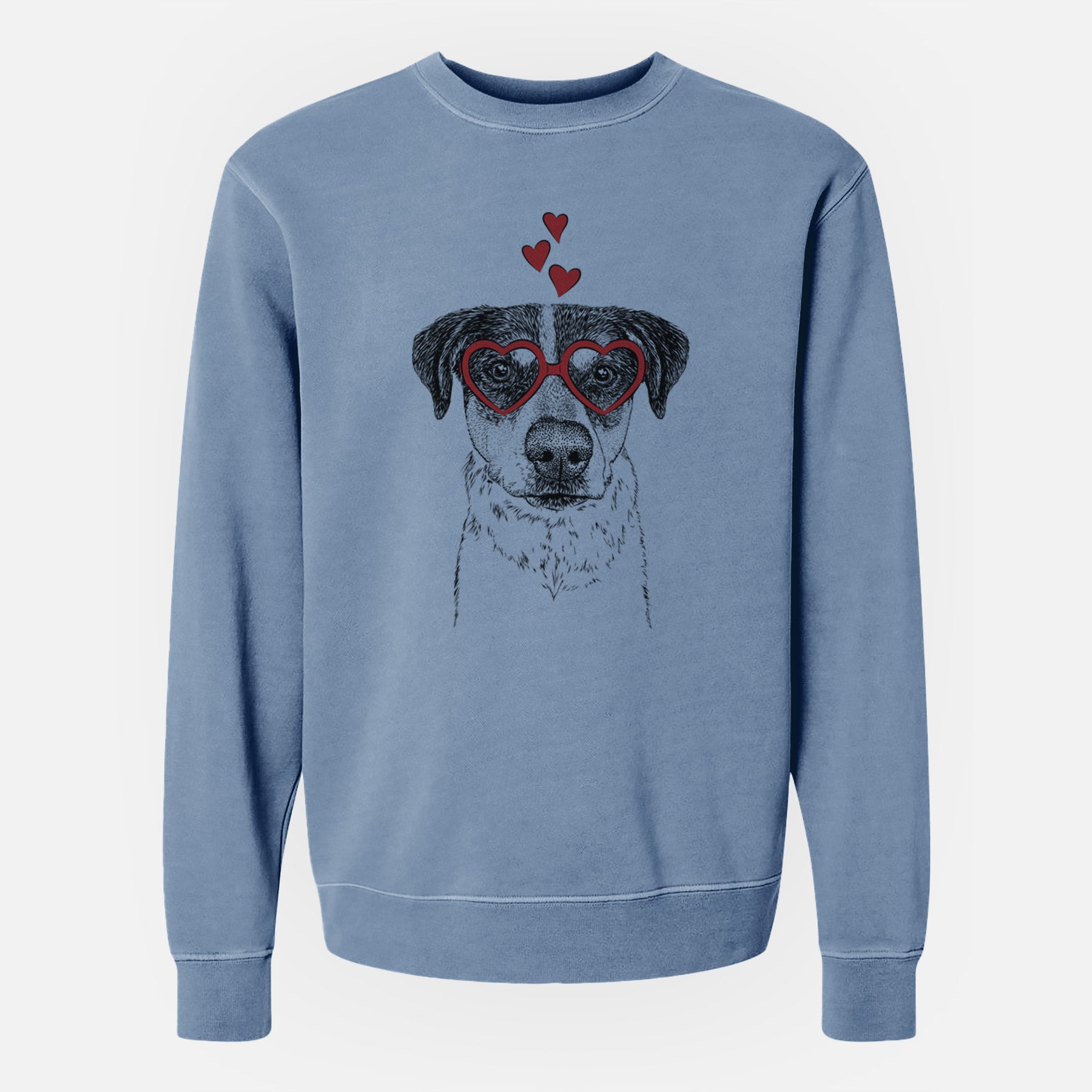 Valentine Gertrude the Mixed Breed - Unisex Pigment Dyed Crew Sweatshirt