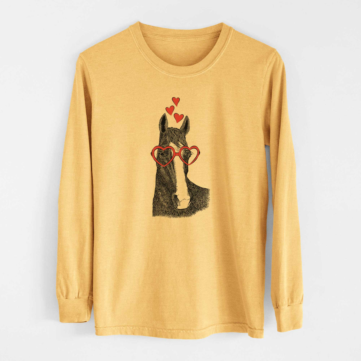 Valentine Gibson the Tennessee Walking Horse - Heavyweight 100% Cotton Long Sleeve