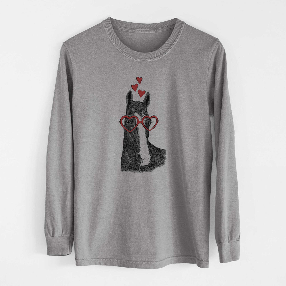 Valentine Gibson the Tennessee Walking Horse - Heavyweight 100% Cotton Long Sleeve