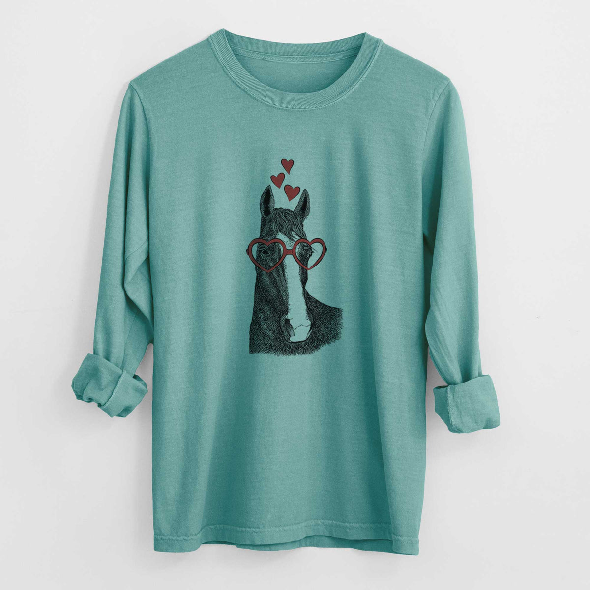 Valentine Gibson the Tennessee Walking Horse - Heavyweight 100% Cotton Long Sleeve