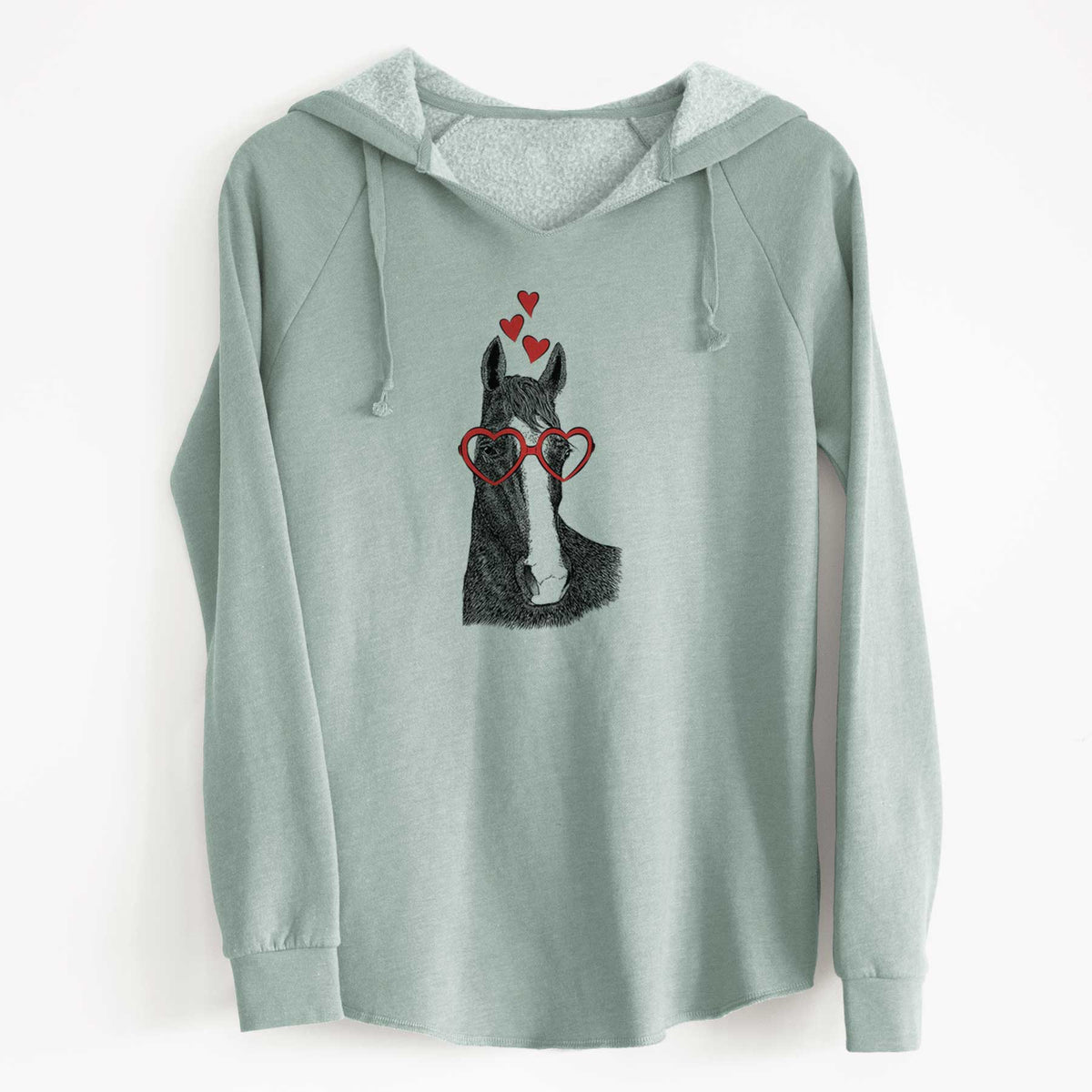 Valentine Gibson the Tennessee Walking Horse - Cali Wave Hooded Sweatshirt