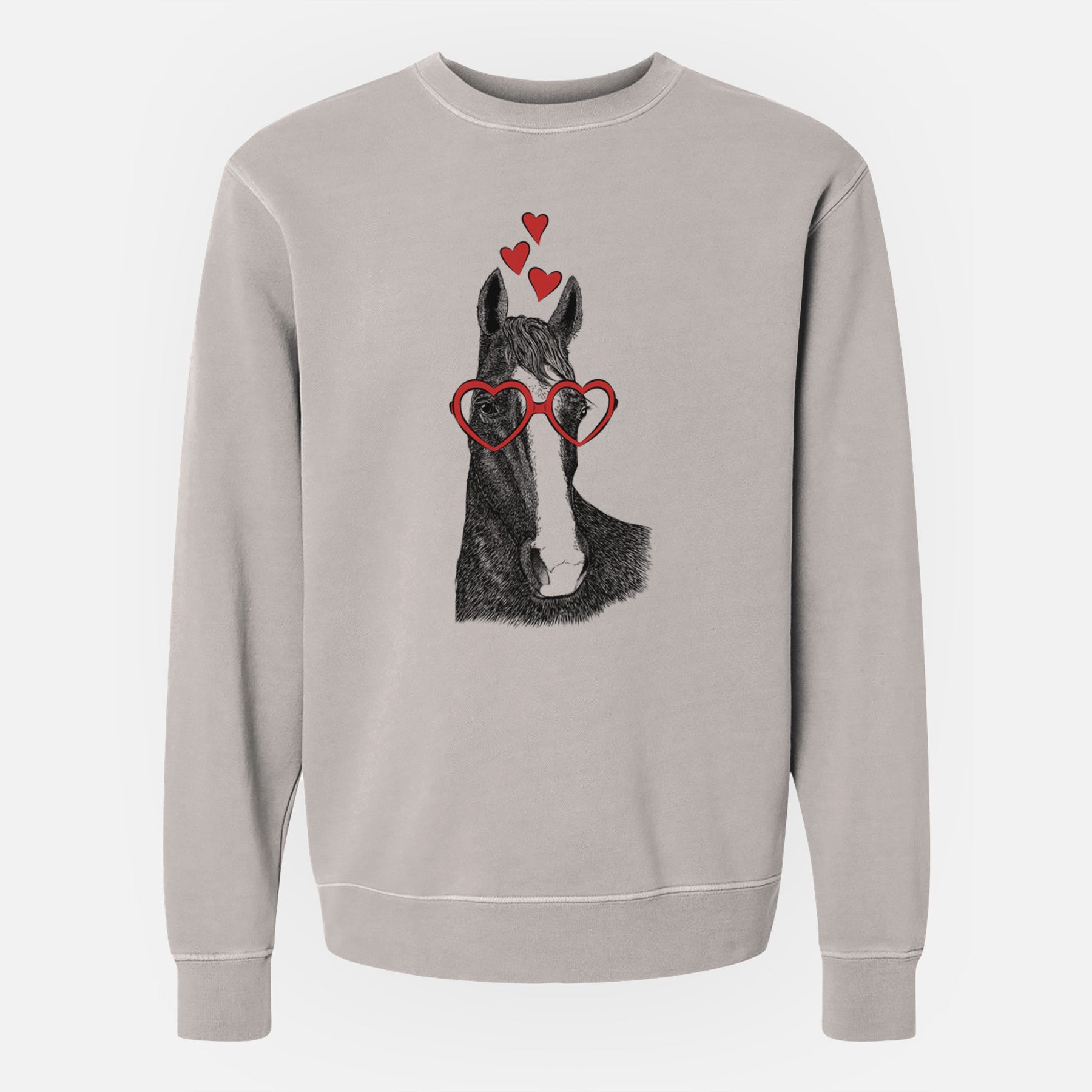 Valentine Gibson the Tennessee Walking Horse - Unisex Pigment Dyed Crew Sweatshirt