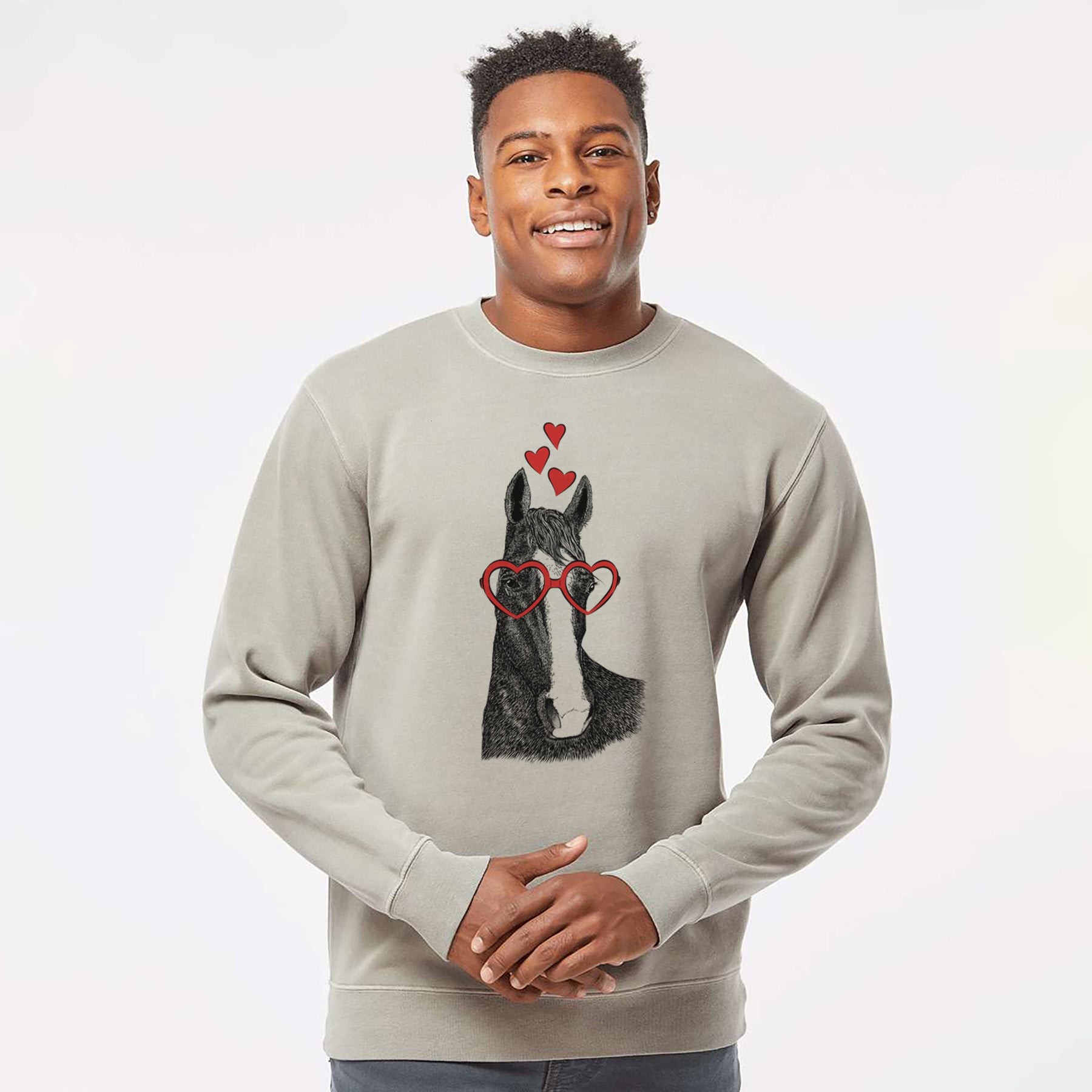 Valentine Gibson the Tennessee Walking Horse - Unisex Pigment Dyed Crew Sweatshirt