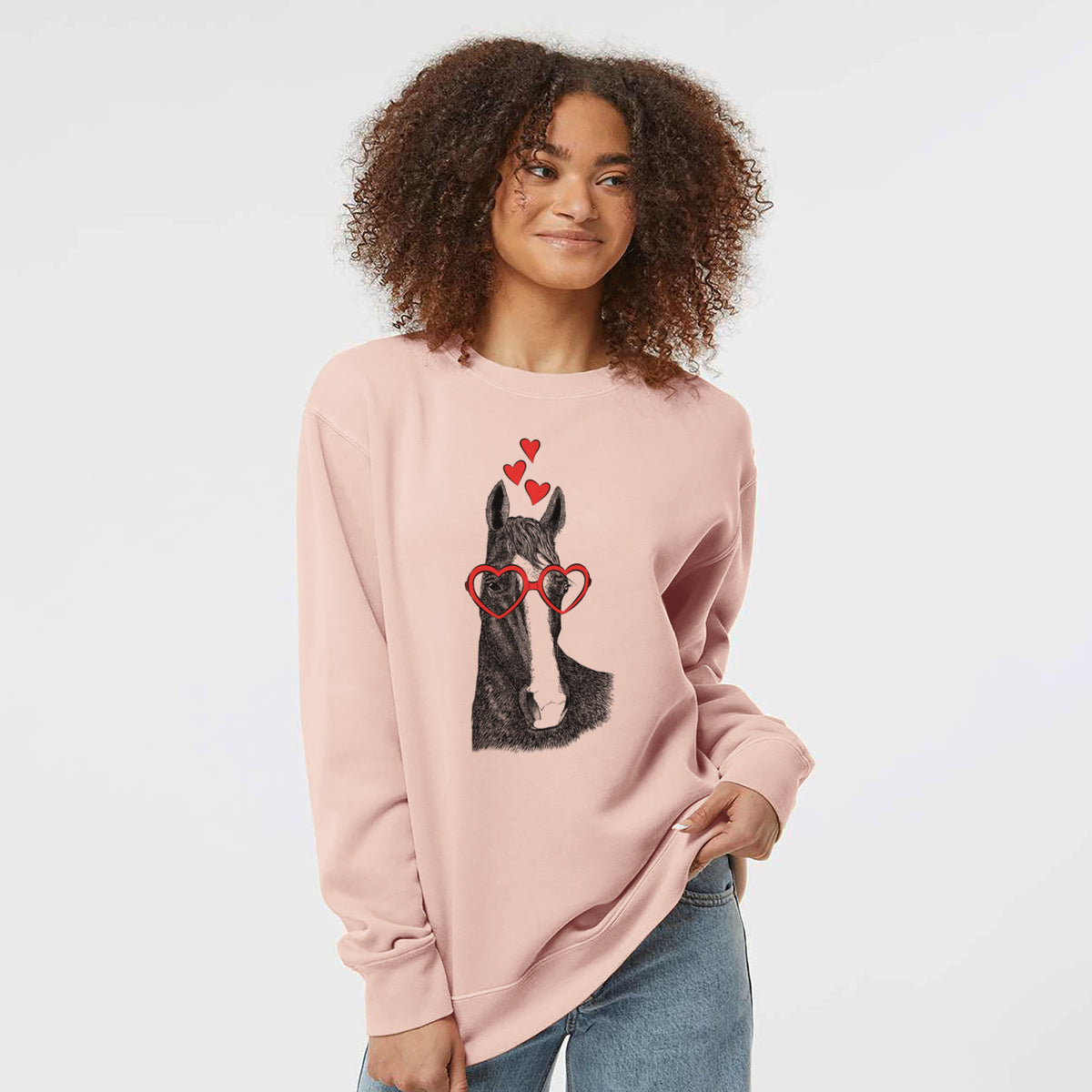 Valentine Gibson the Tennessee Walking Horse - Unisex Pigment Dyed Crew Sweatshirt