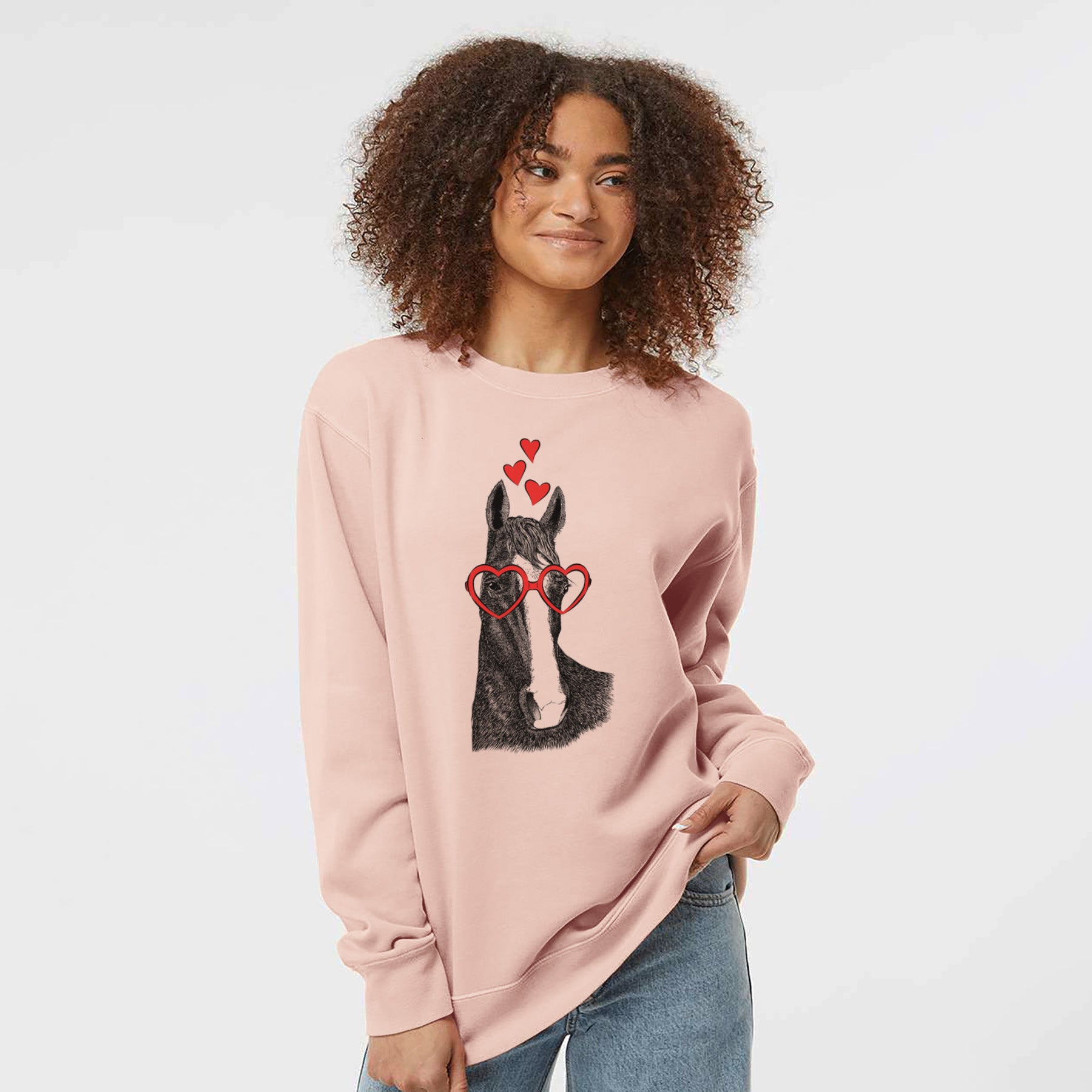 Valentine Gibson the Tennessee Walking Horse - Unisex Pigment Dyed Crew Sweatshirt