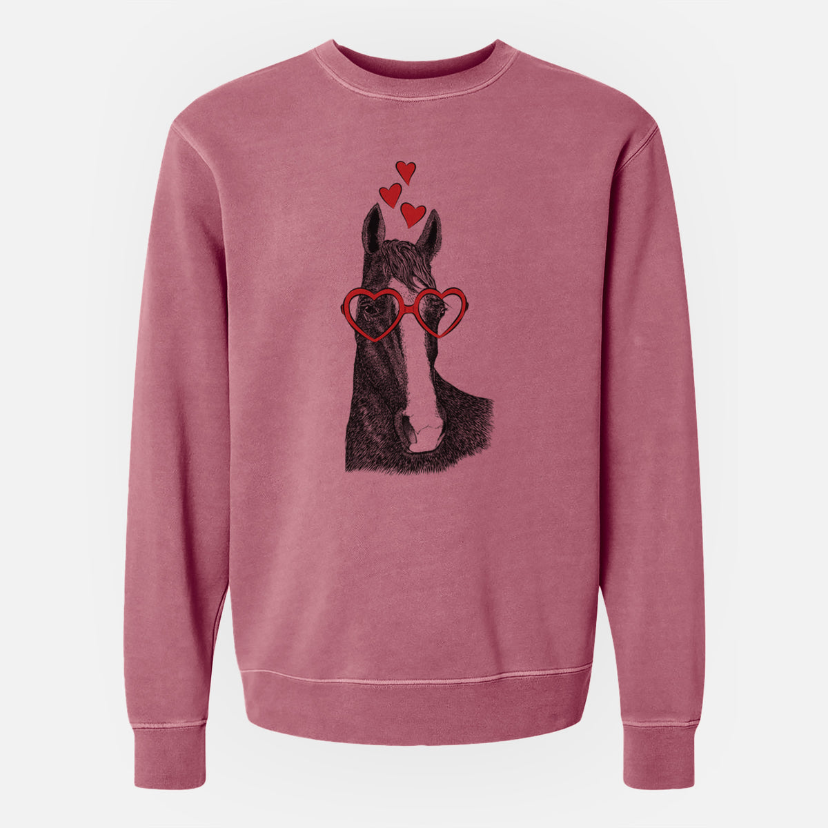Valentine Gibson the Tennessee Walking Horse - Unisex Pigment Dyed Crew Sweatshirt