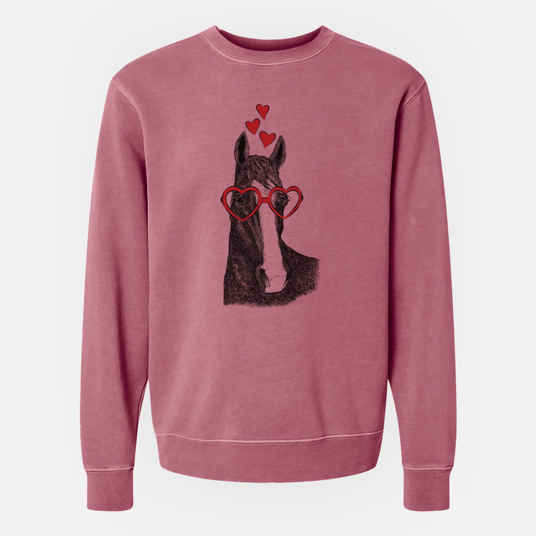 Valentine Gibson the Tennessee Walking Horse - Unisex Pigment Dyed Crew Sweatshirt