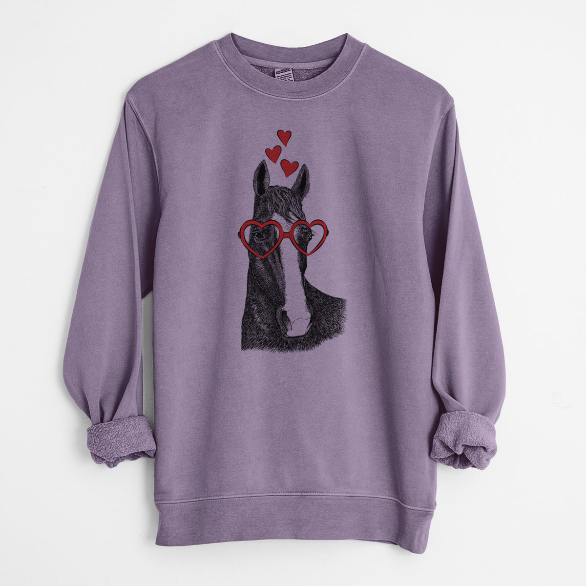 Valentine Gibson the Tennessee Walking Horse - Unisex Pigment Dyed Crew Sweatshirt