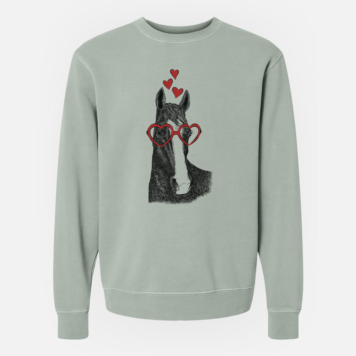 Valentine Gibson the Tennessee Walking Horse - Unisex Pigment Dyed Crew Sweatshirt