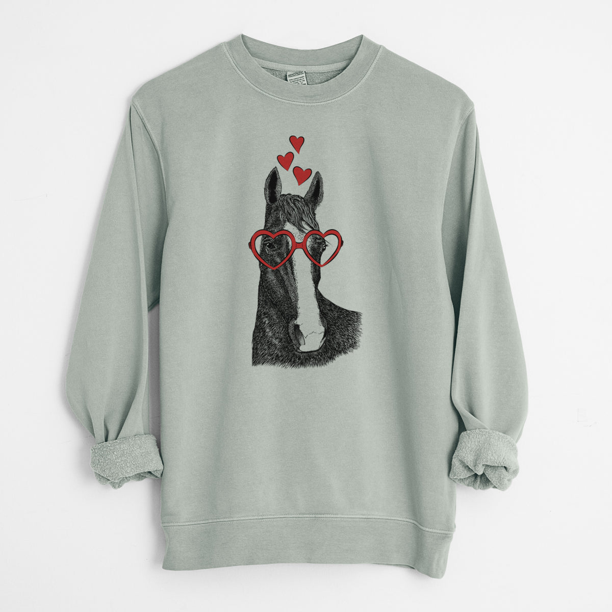 Valentine Gibson the Tennessee Walking Horse - Unisex Pigment Dyed Crew Sweatshirt