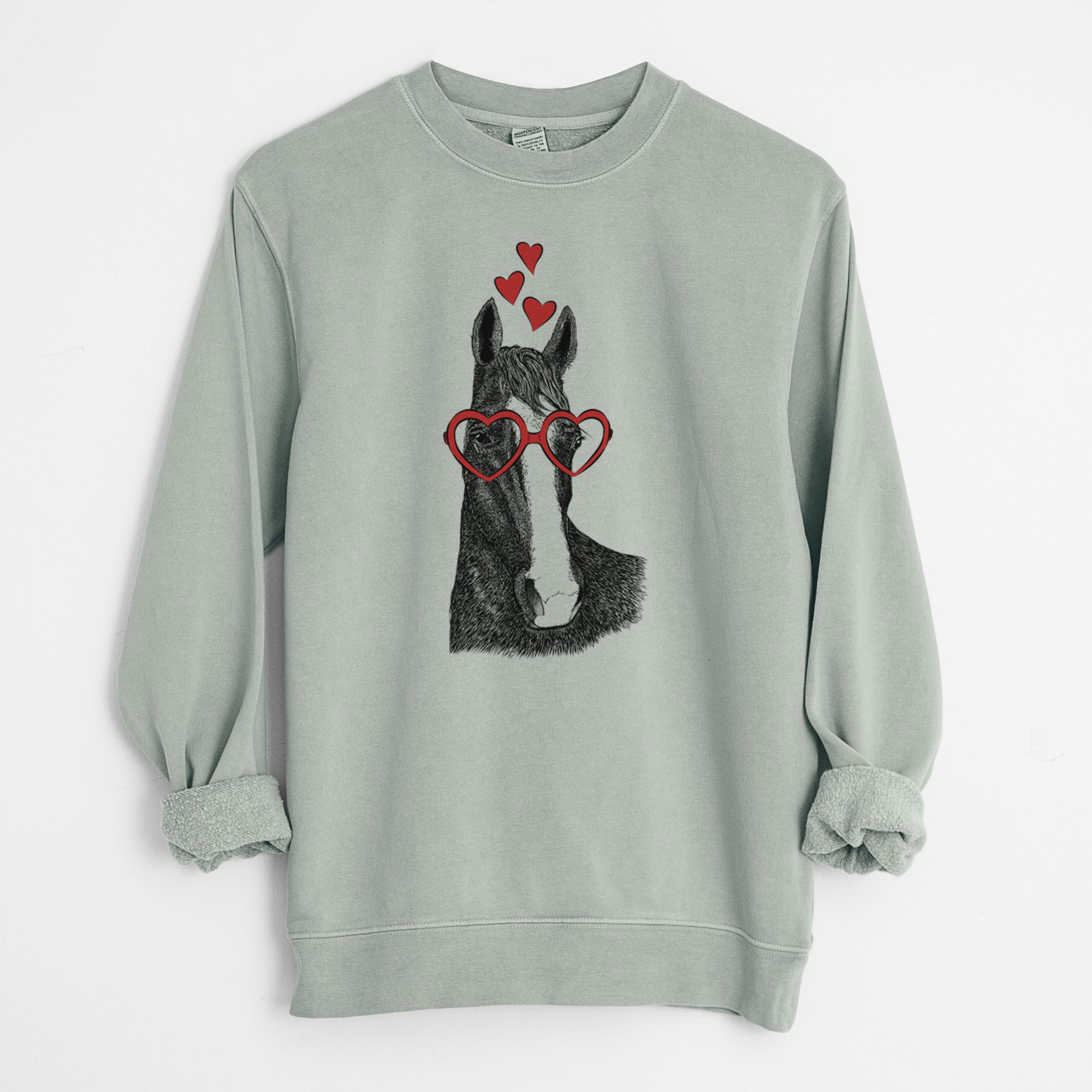 Valentine Gibson the Tennessee Walking Horse - Unisex Pigment Dyed Crew Sweatshirt