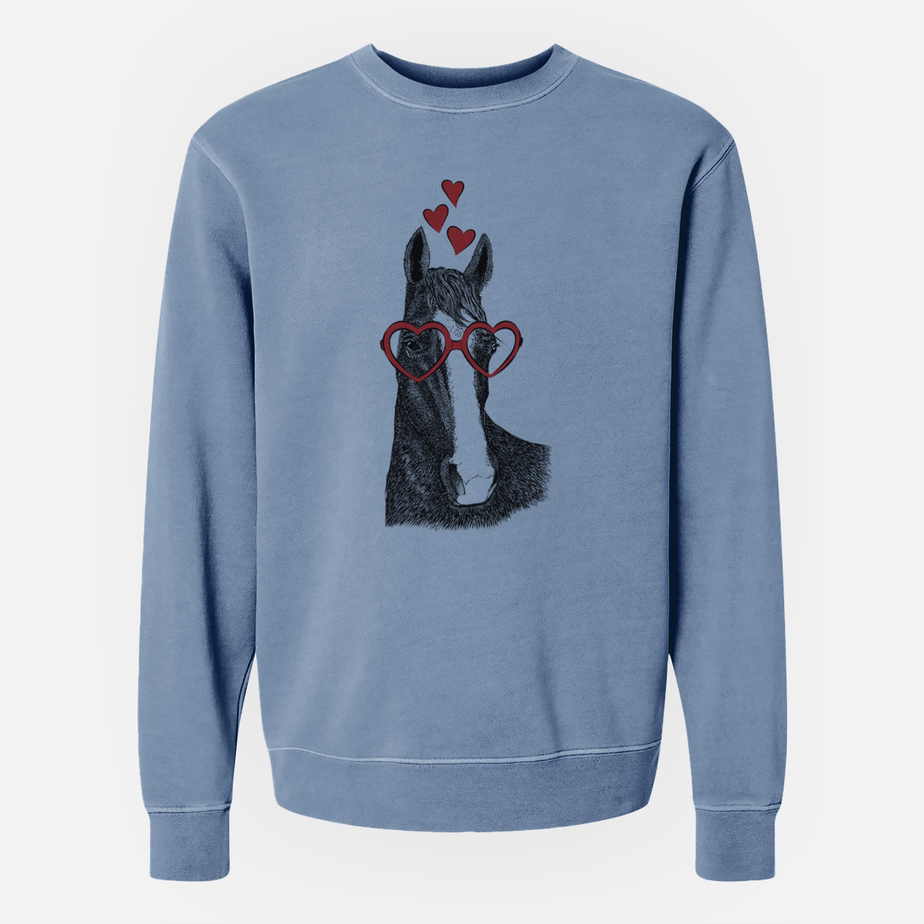 Valentine Gibson the Tennessee Walking Horse - Unisex Pigment Dyed Crew Sweatshirt