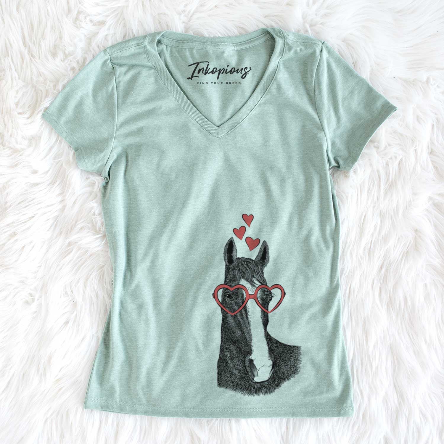 Valentine Gibson the Tennessee Walking Horse - Women's V-neck Shirt