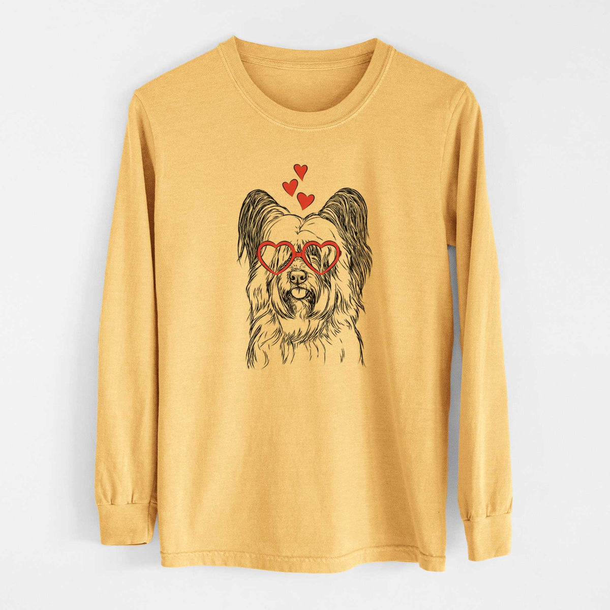 Valentine Gideon the Skye Terrier - Heavyweight 100% Cotton Long Sleeve