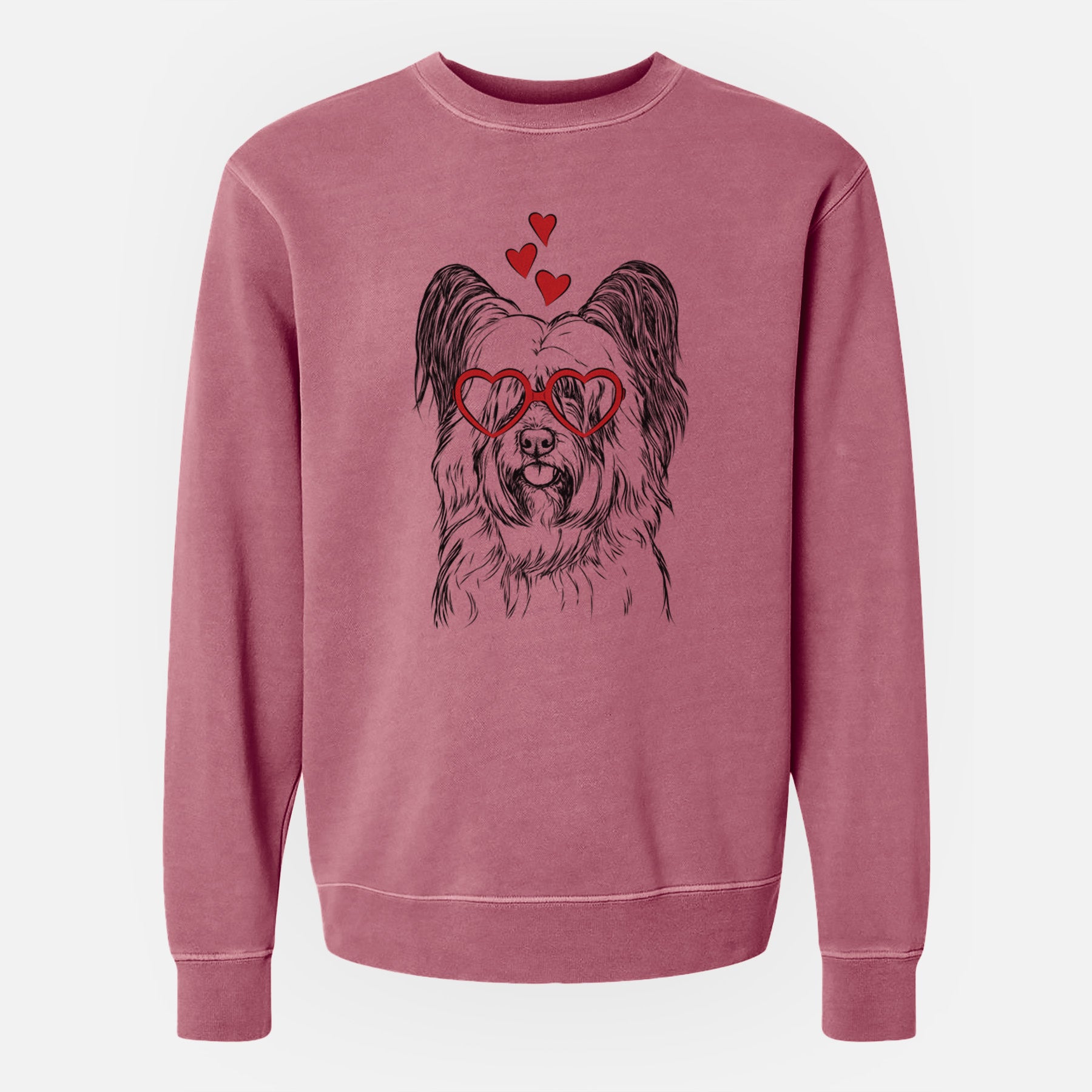 Valentine Gideon the Skye Terrier - Unisex Pigment Dyed Crew Sweatshirt