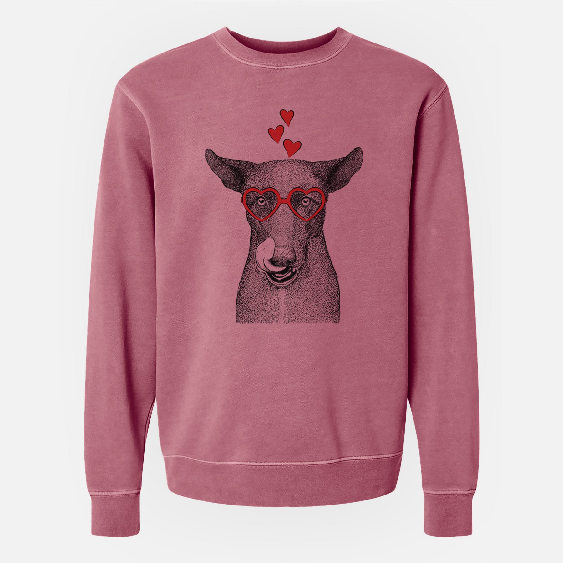 Valentine Gidget the Mexican Street Dog - Unisex Pigment Dyed Crew Sweatshirt