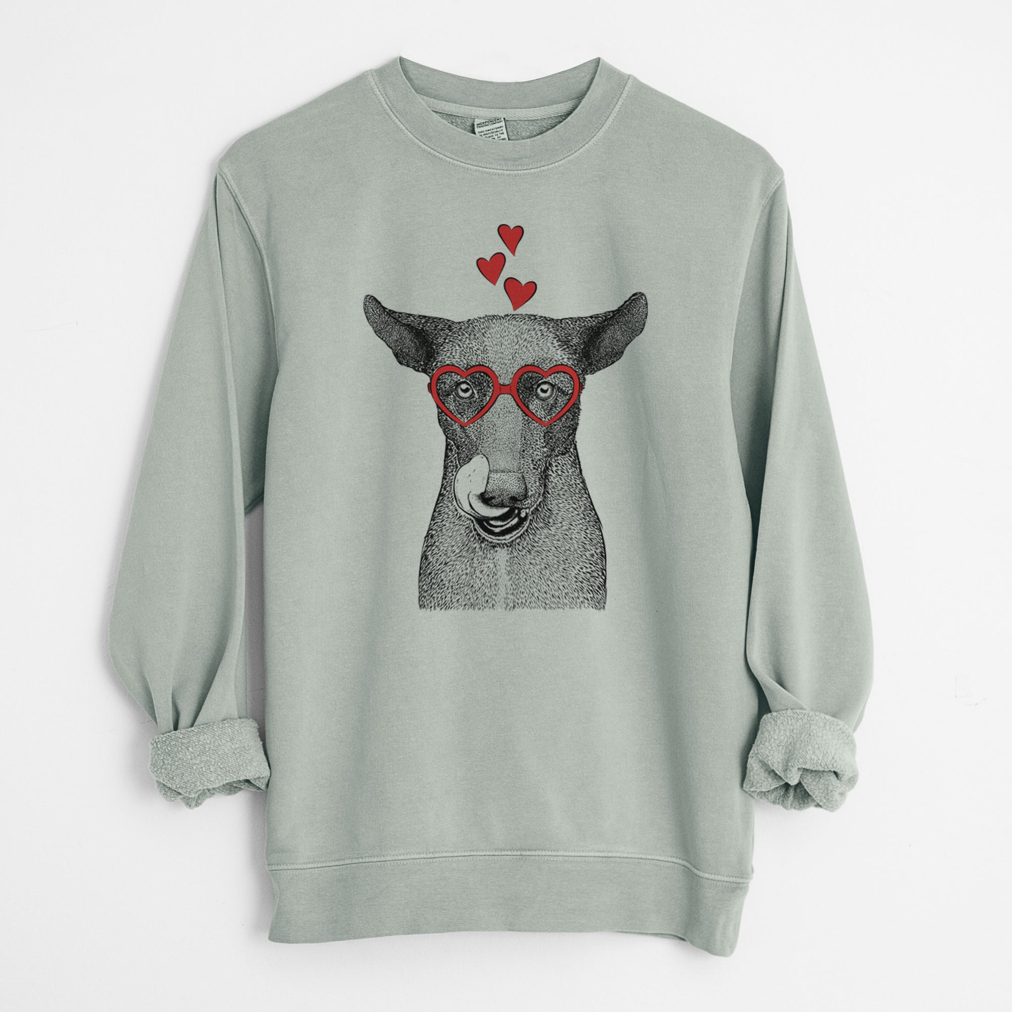 Valentine Gidget the Mexican Street Dog - Unisex Pigment Dyed Crew Sweatshirt