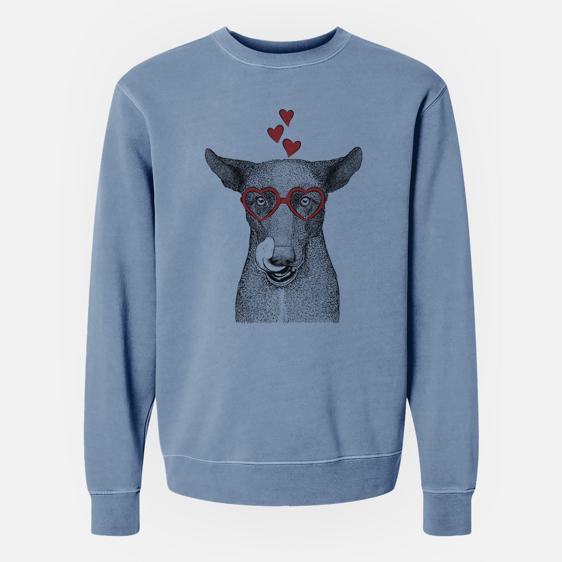 Valentine Gidget the Mexican Street Dog - Unisex Pigment Dyed Crew Sweatshirt