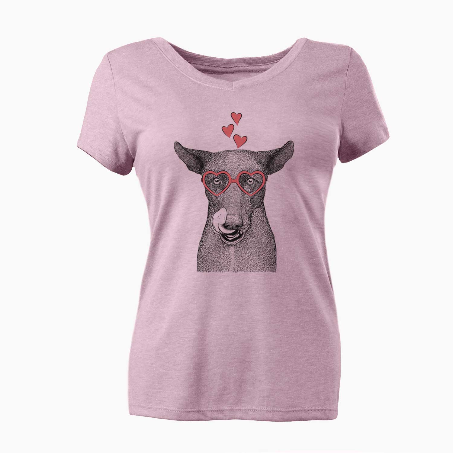 Valentine Gidget the Mexican Street Dog - Women's V-neck Shirt