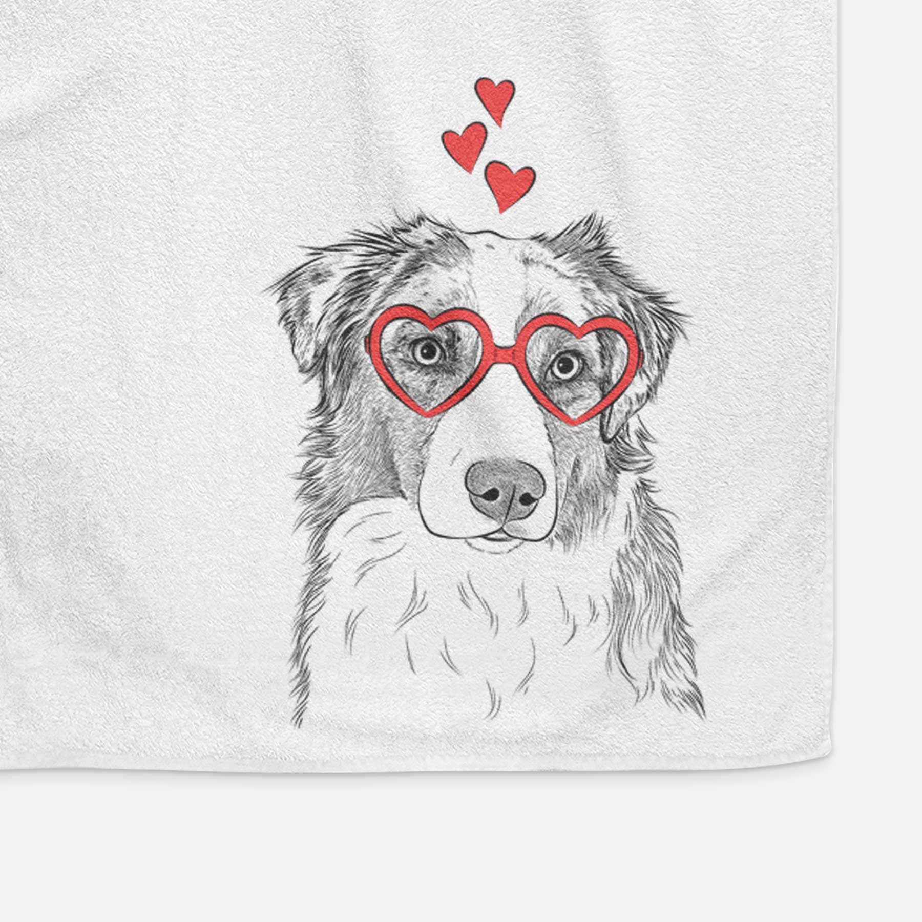 Ginger the Australian Shepherd Decorative Hand Towel