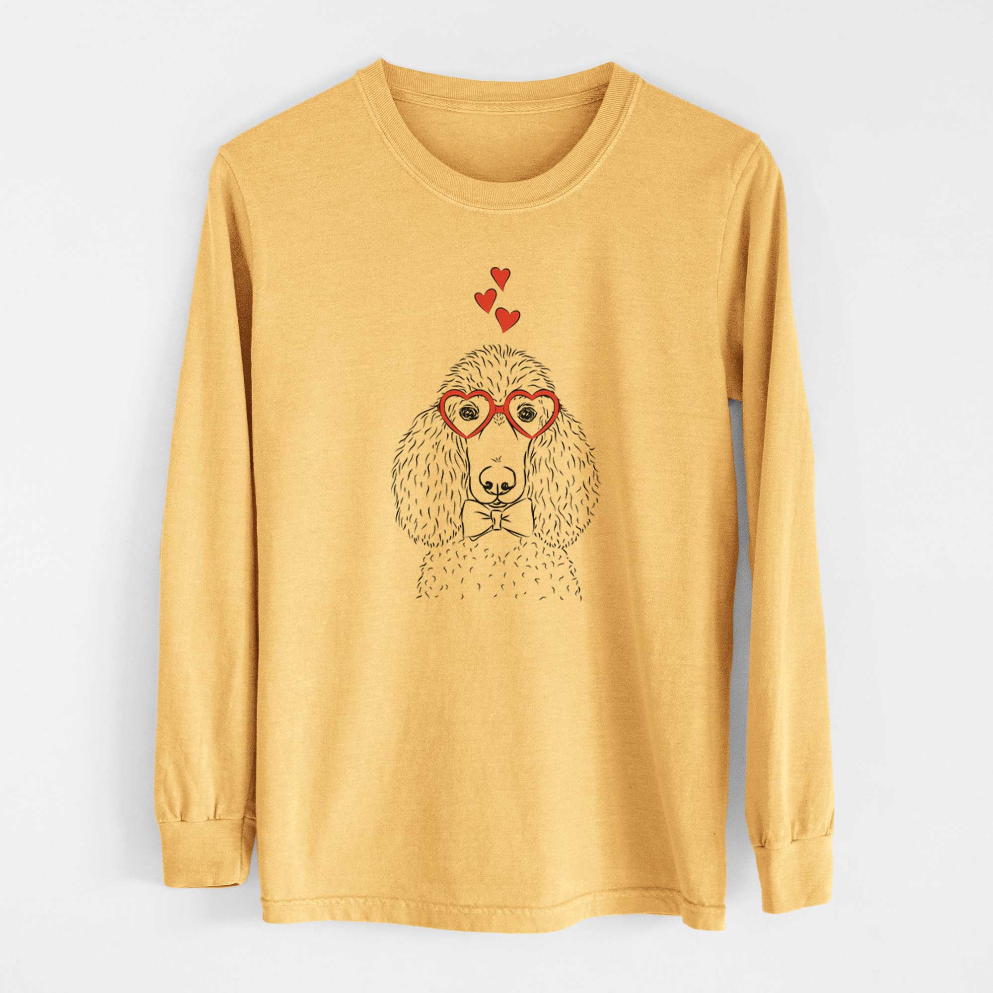 Valentine Giovanni the Poodle - Heavyweight 100% Cotton Long Sleeve