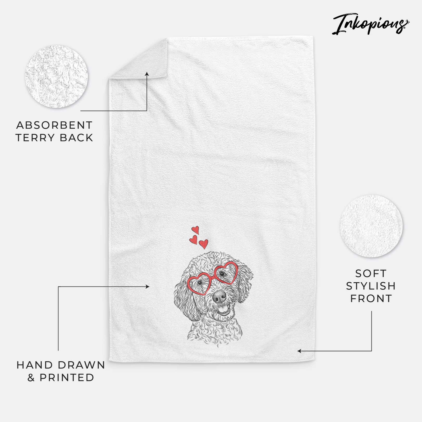 Gizmo the Goldendoodle Decorative Hand Towel