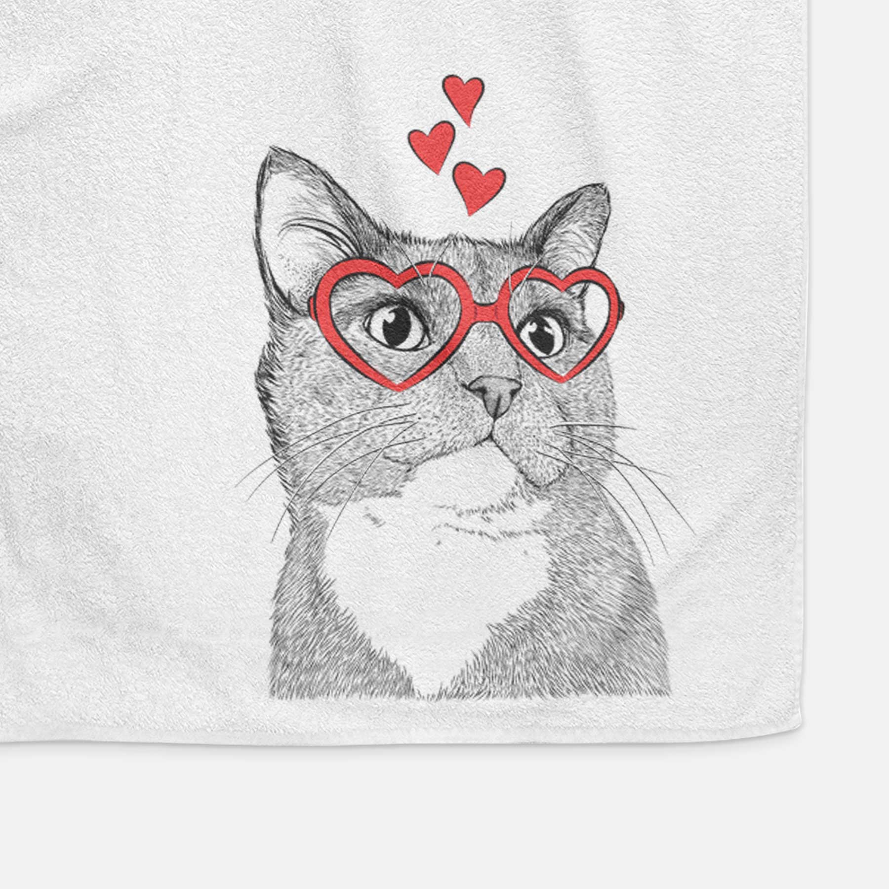 Gizmo the Grey Cat Decorative Hand Towel