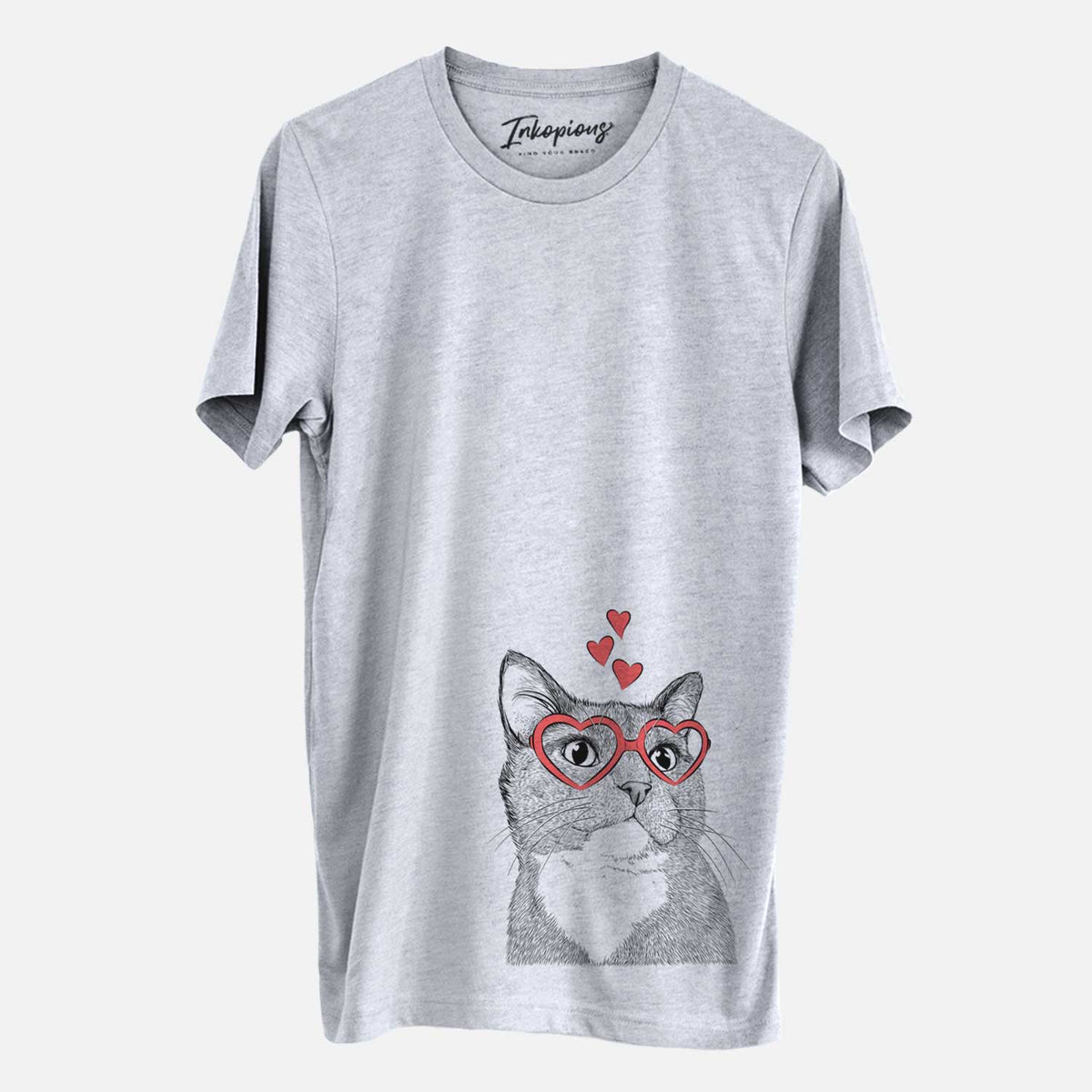 Valentine Gizmo the Grey Cat - Unisex Crewneck