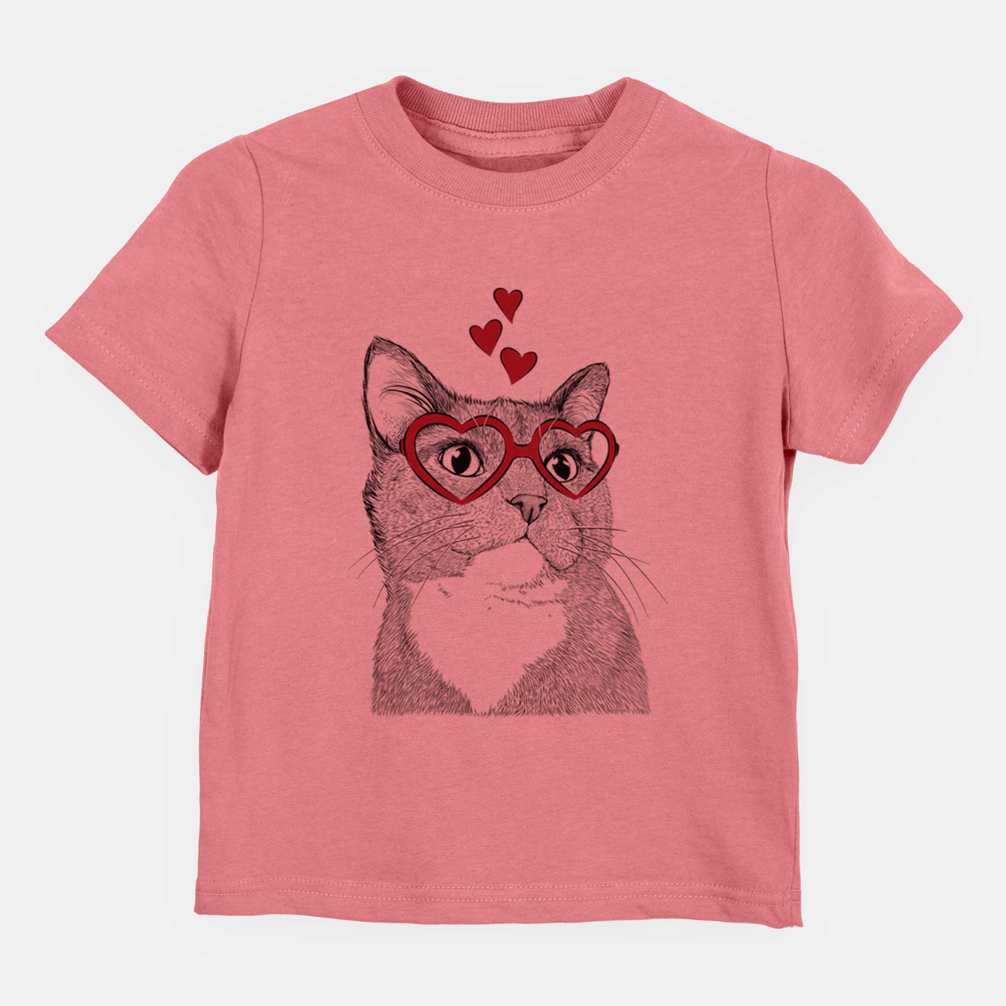 Valentine Gizmo the Grey Cat - Kids/Youth/Toddler Shirt