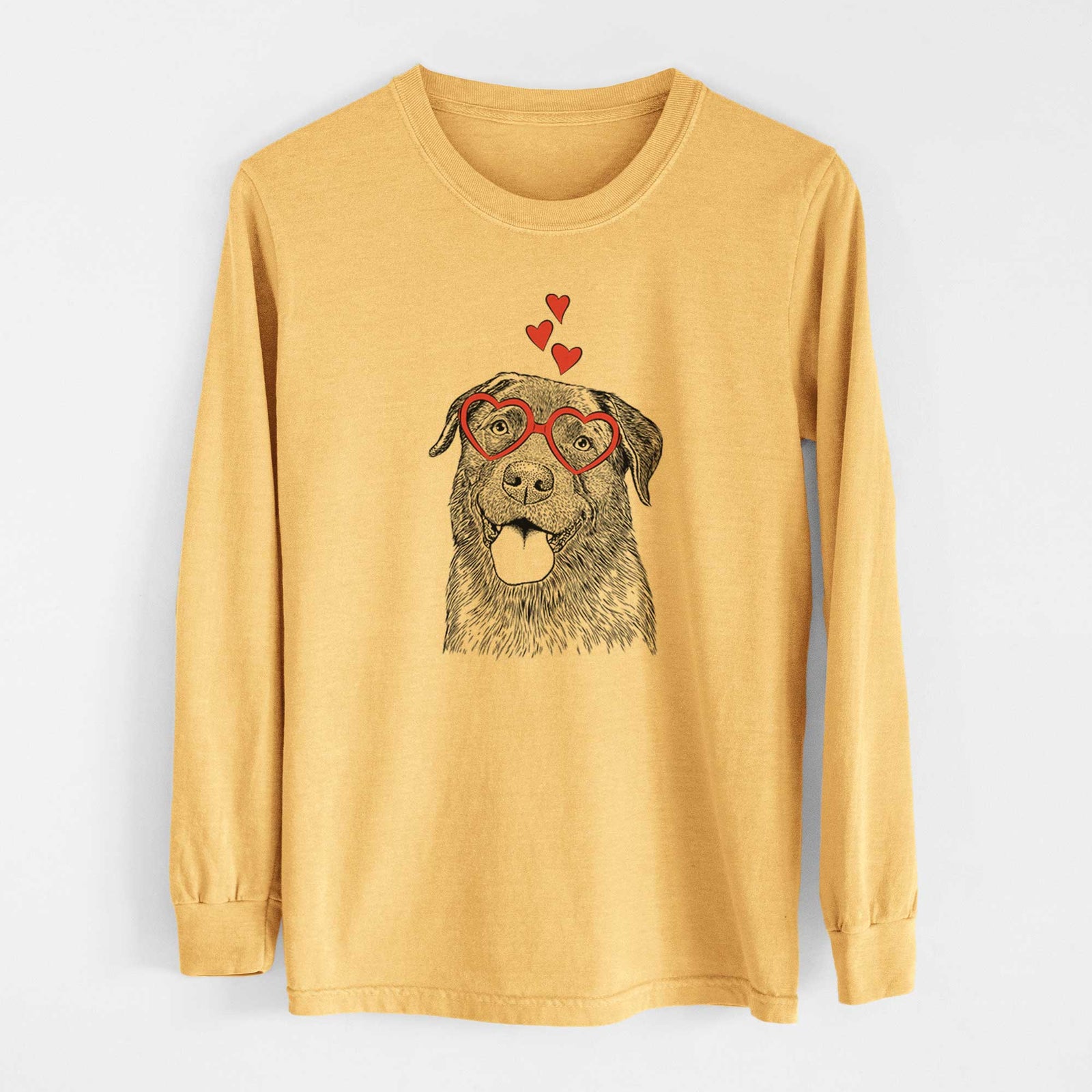 Valentine Gonzo the Chocolate Lab - Heavyweight 100% Cotton Long Sleeve