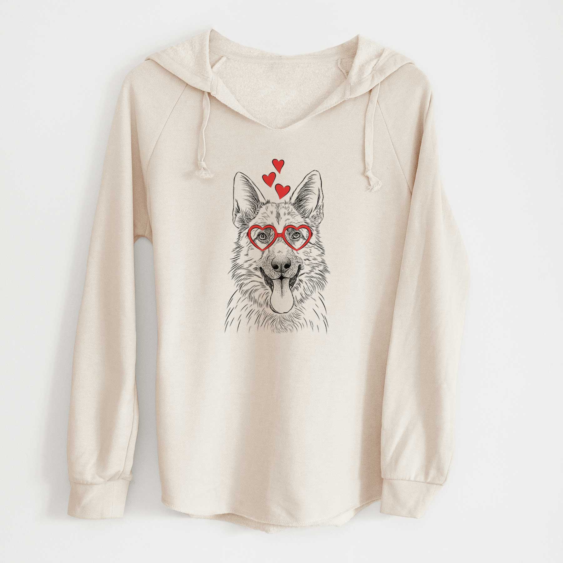 Valentine Grace the German Shepherd - Cali Wave Hooded Sweatshirt