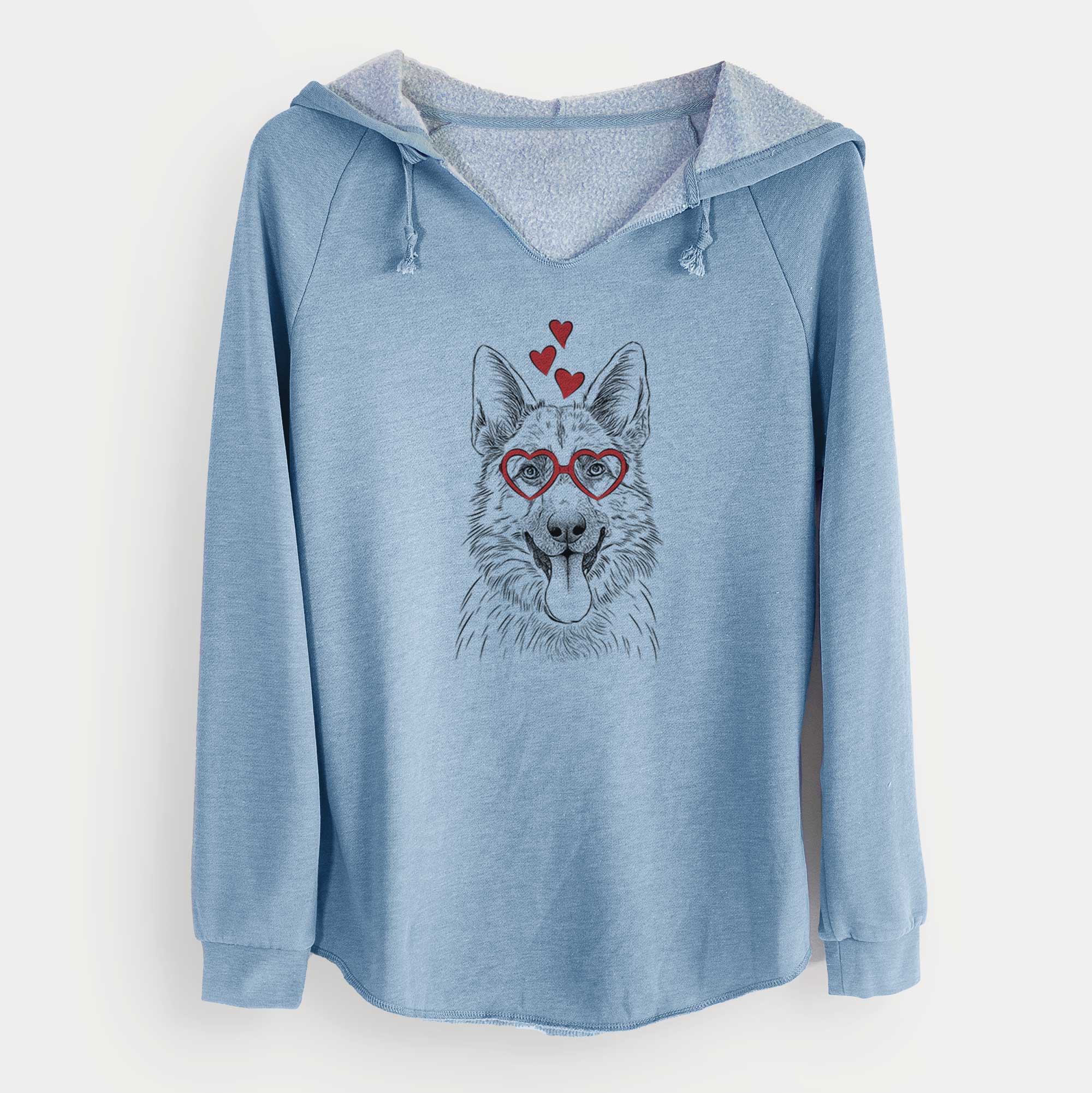 Valentine Grace the German Shepherd - Cali Wave Hooded Sweatshirt