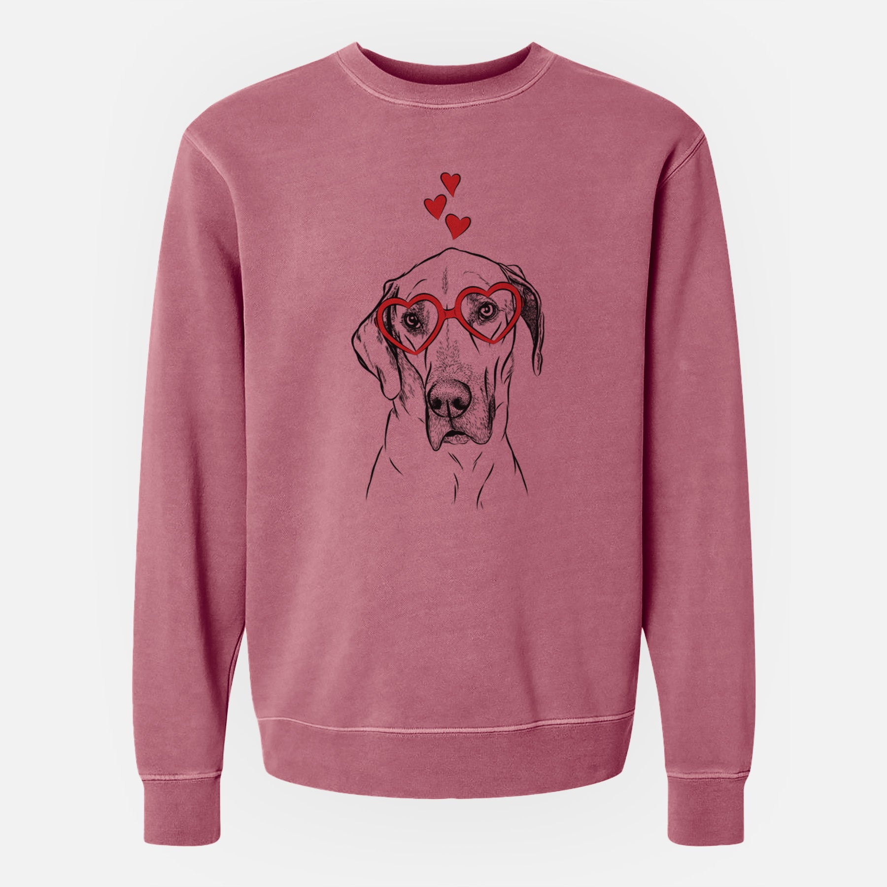 Valentine Gracie the Great Dane - Unisex Pigment Dyed Crew Sweatshirt