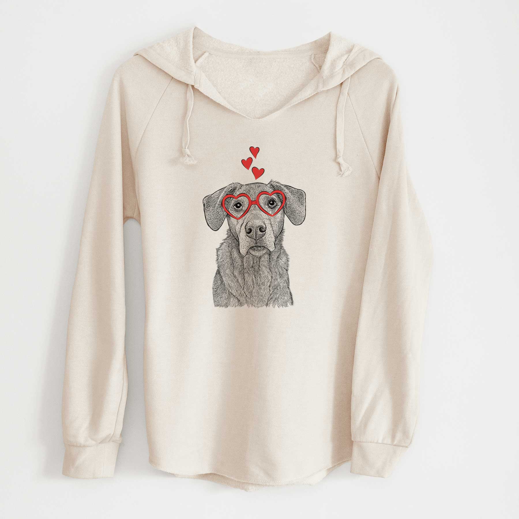 Valentine Gravy the Plott Hound Beagle Mix - Cali Wave Hooded Sweatshirt