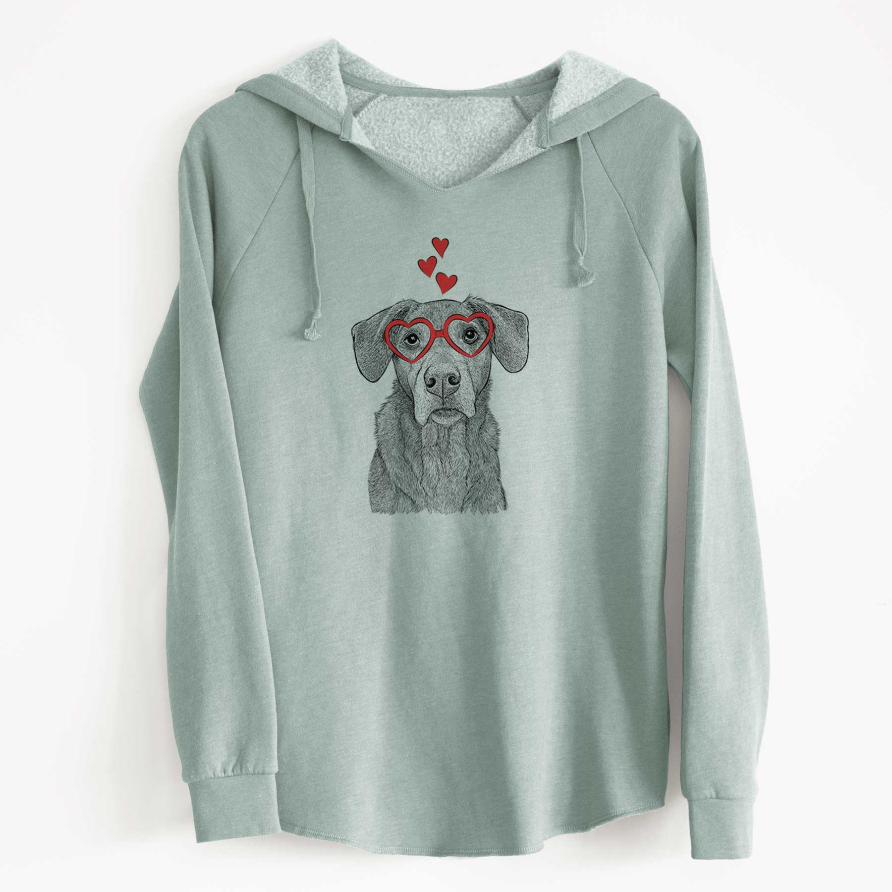 Valentine Gravy the Plott Hound Beagle Mix - Cali Wave Hooded Sweatshirt