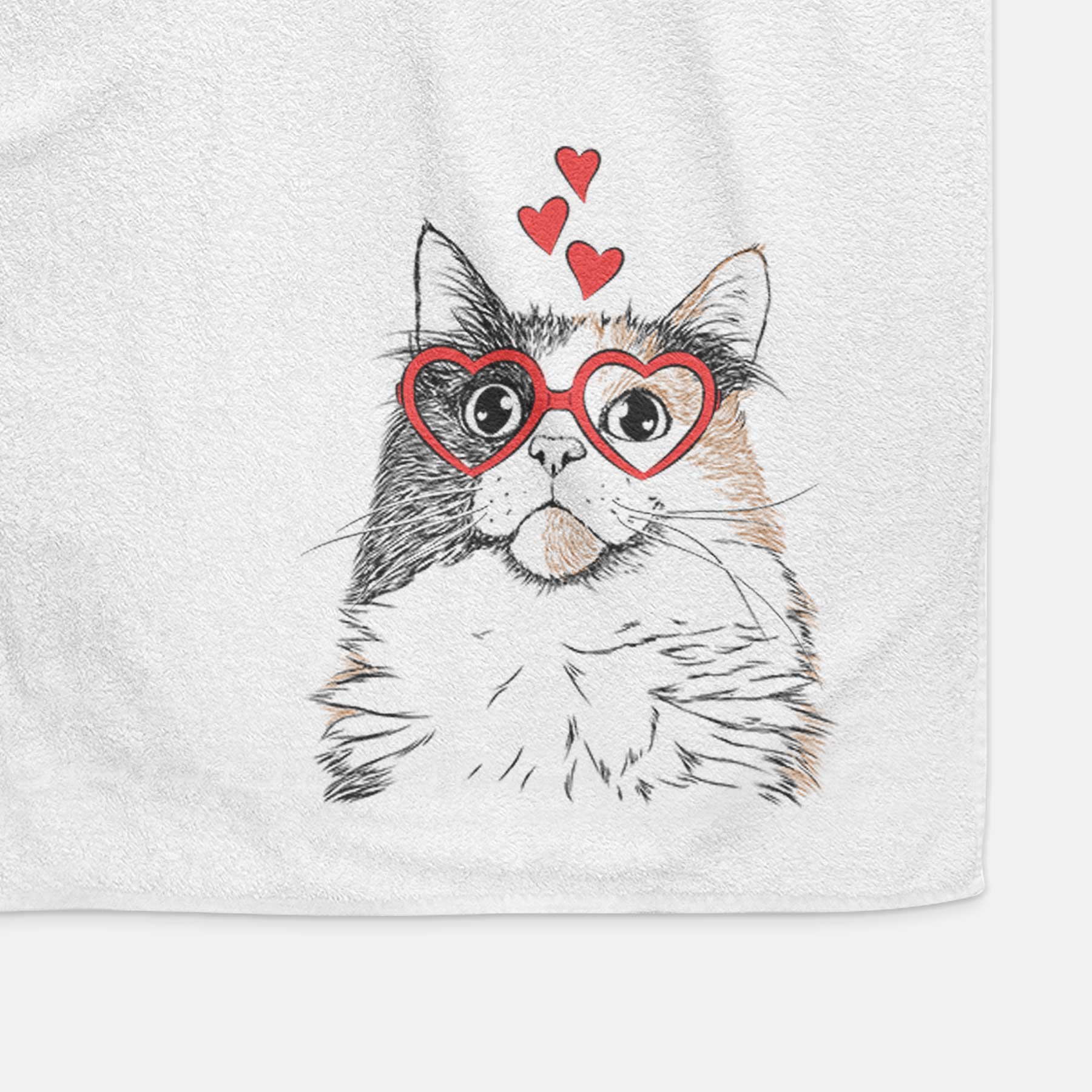 Greta the Calico Cat Decorative Hand Towel