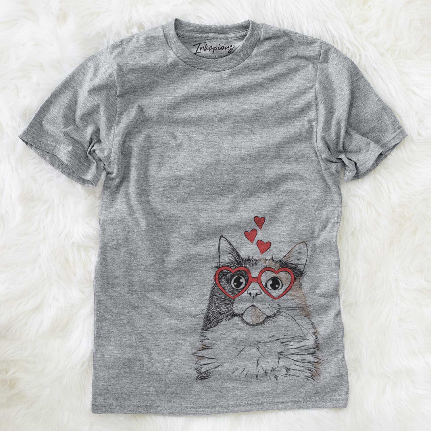 Valentine Greta the Calico Cat - Unisex Crewneck