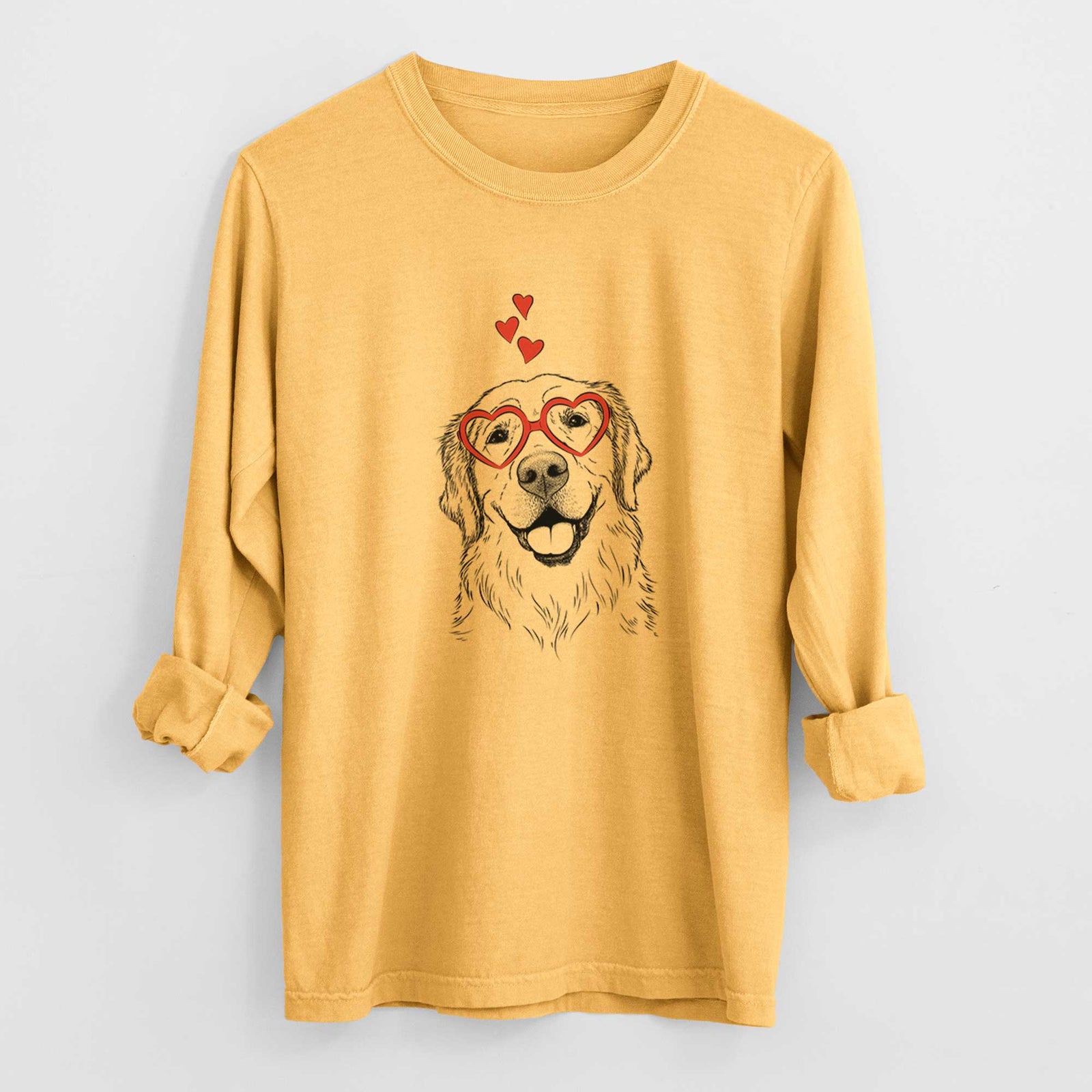 Valentine Griffin the Golden Retriever - Heavyweight 100% Cotton Long Sleeve