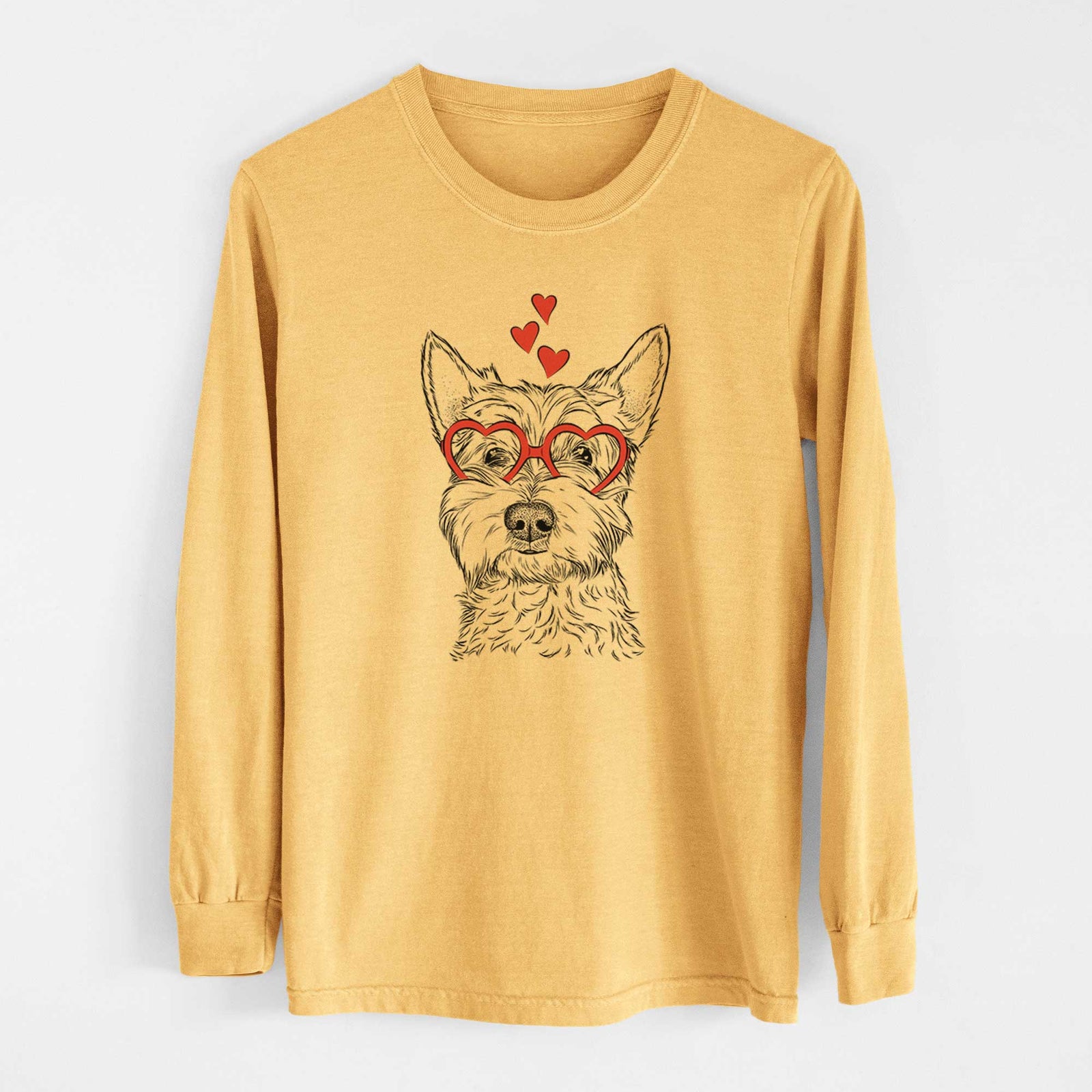 Valentine Grizel the West Highland Terrier - Heavyweight 100% Cotton Long Sleeve