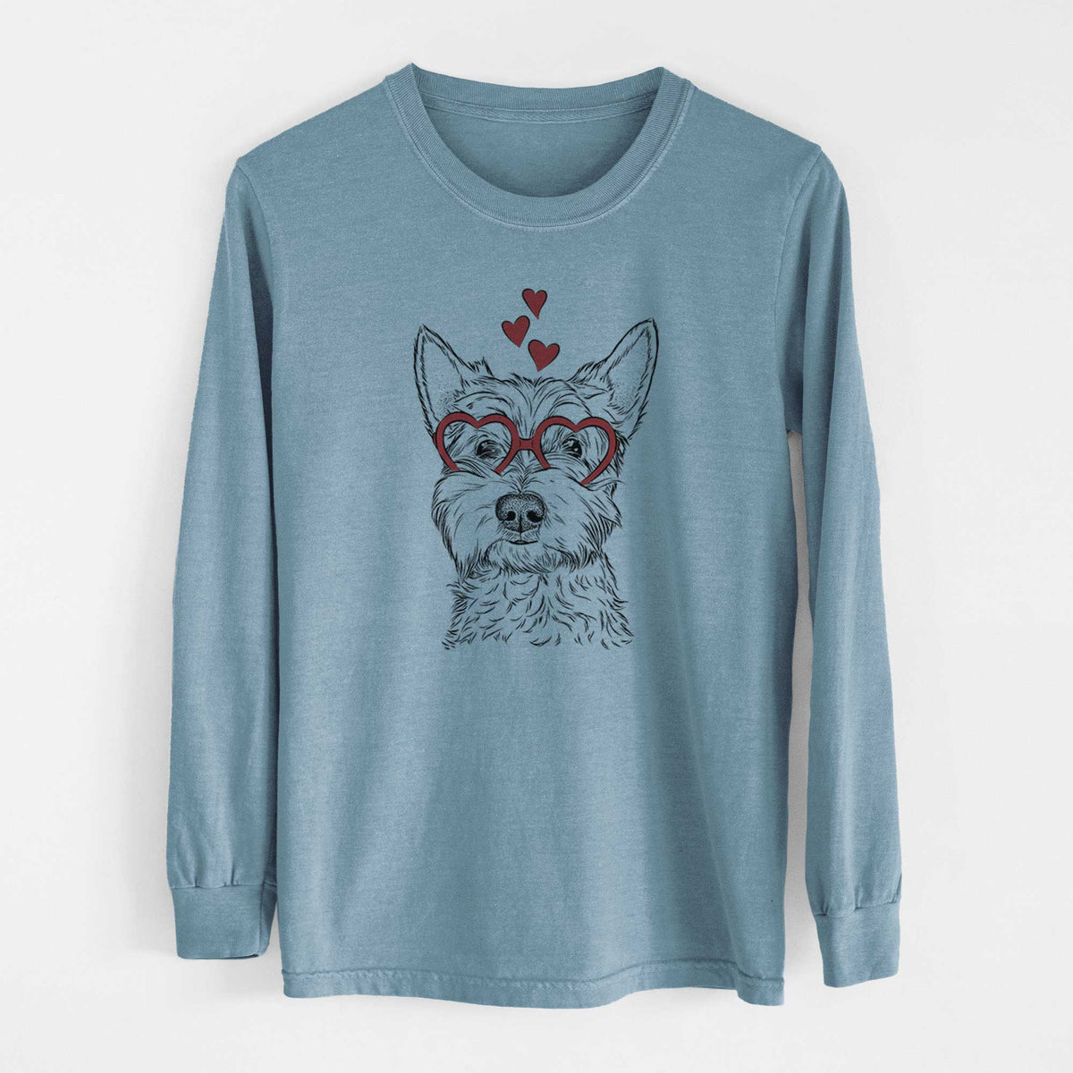 Valentine Grizel the West Highland Terrier - Heavyweight 100% Cotton Long Sleeve