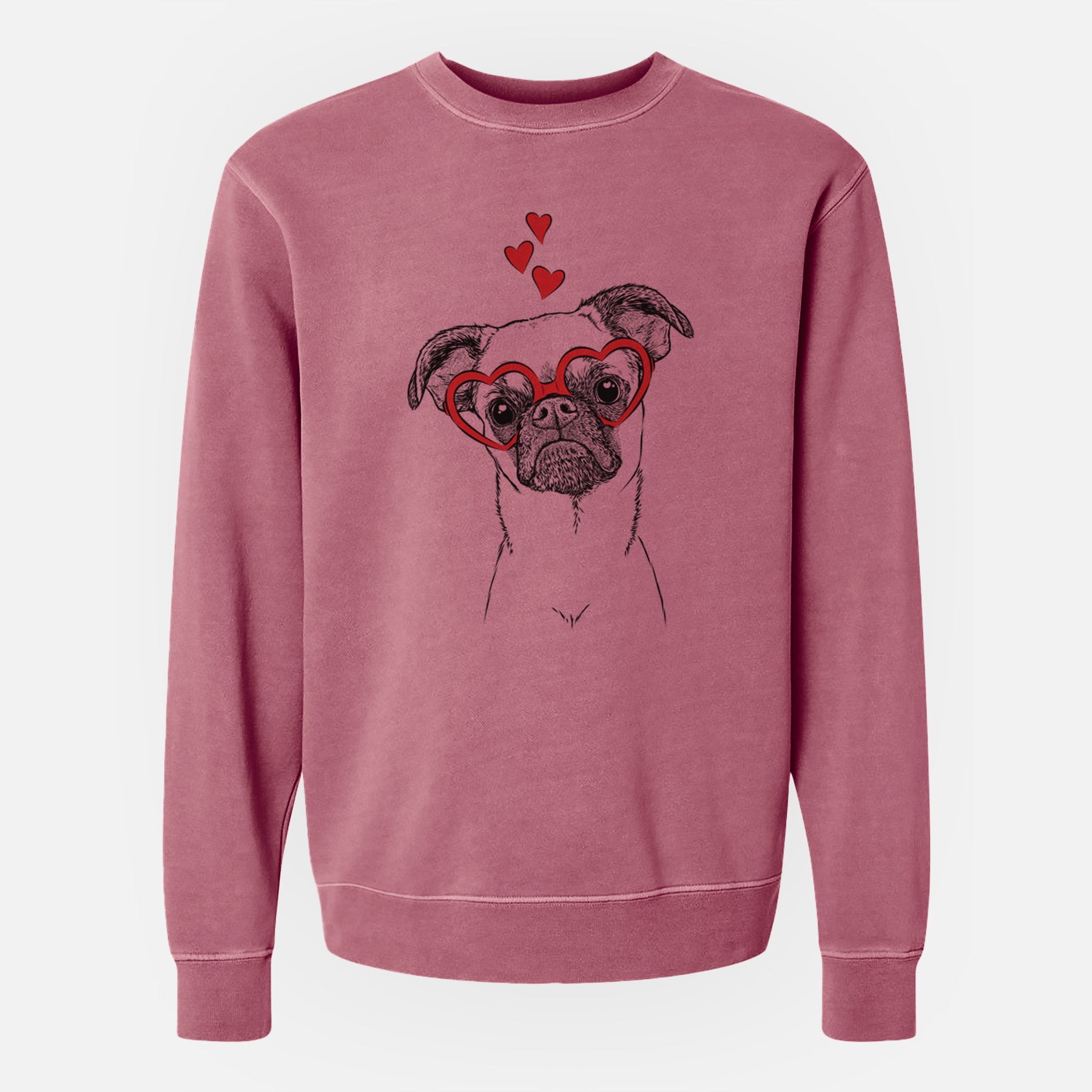 Valentine Groot the Brussels Griffon - Unisex Pigment Dyed Crew Sweatshirt