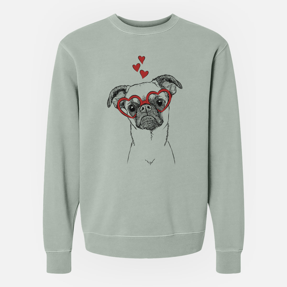 Valentine Groot the Brussels Griffon - Unisex Pigment Dyed Crew Sweatshirt