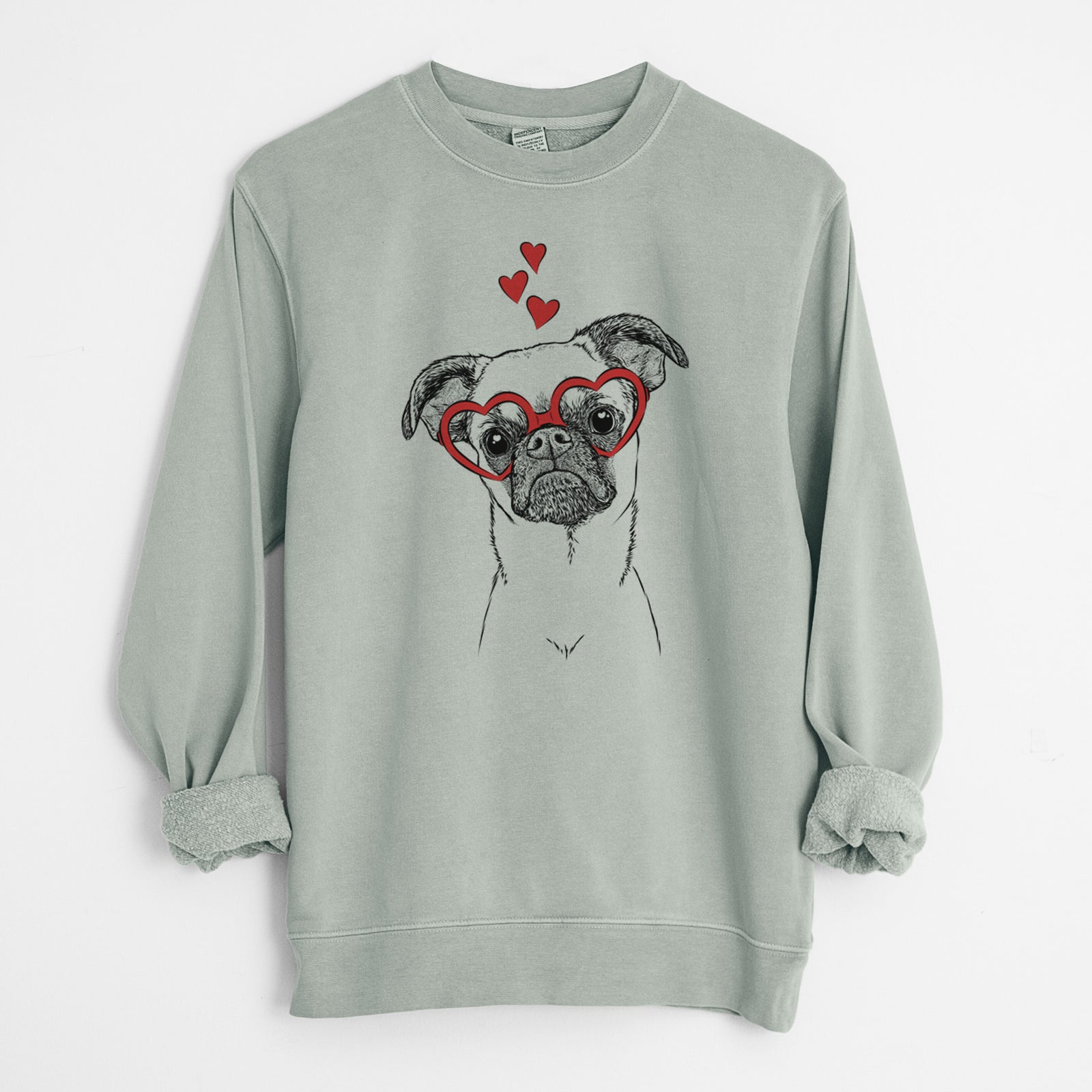 Valentine Groot the Brussels Griffon - Unisex Pigment Dyed Crew Sweatshirt