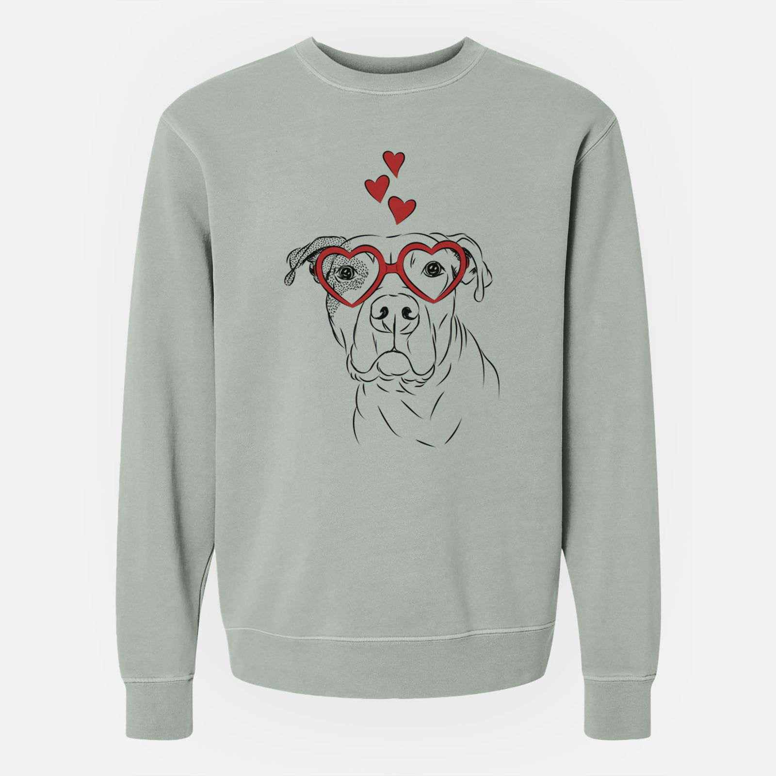 Valentine Gummy the Pitbull - Unisex Pigment Dyed Crew Sweatshirt