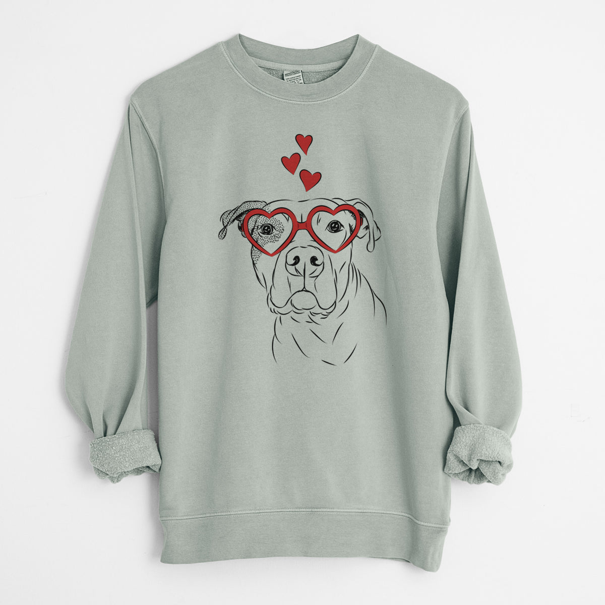 Valentine Gummy the Pitbull - Unisex Pigment Dyed Crew Sweatshirt